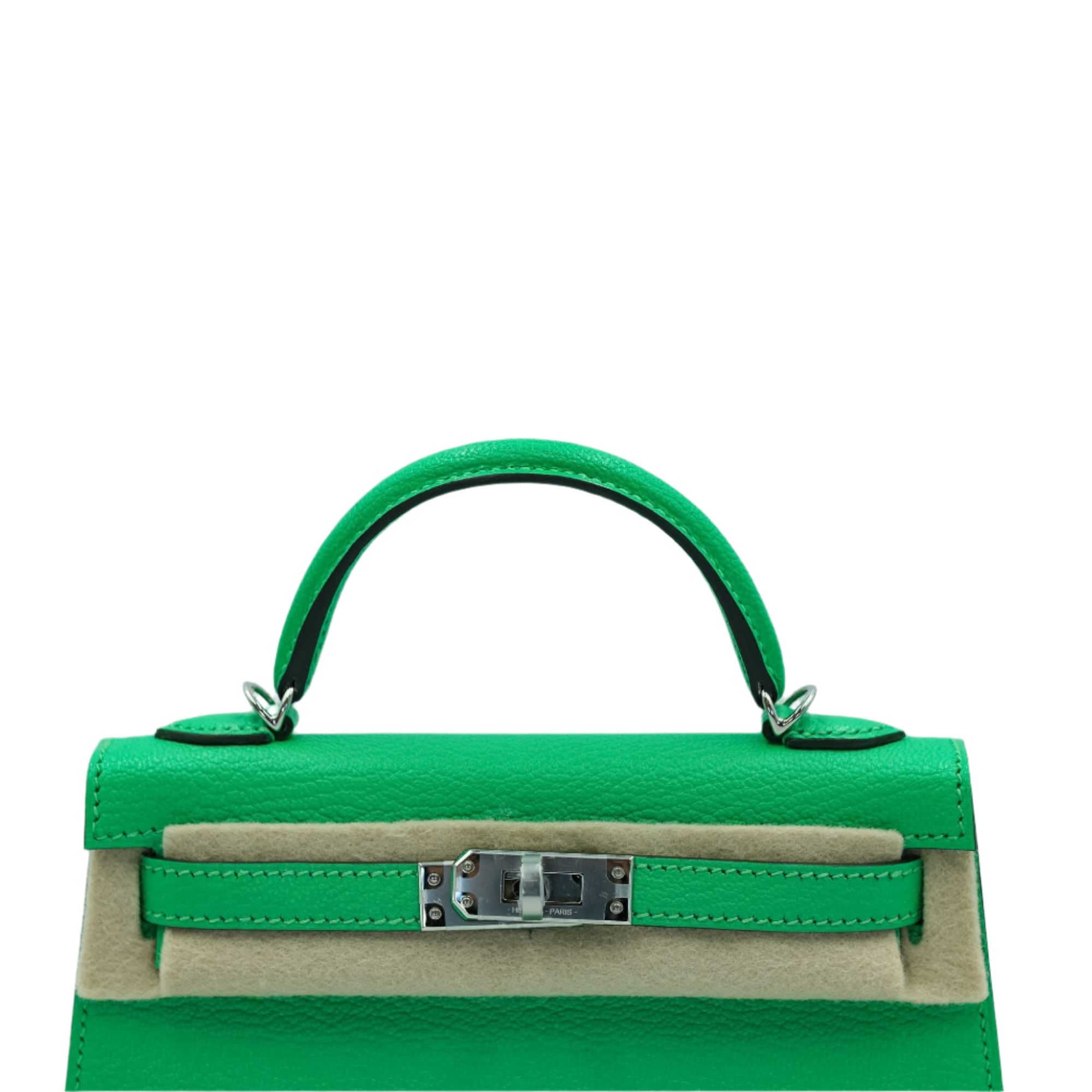 Hermès Mini Kelly II Sellier 20 Vert Comics Chèvre Mysore Palladium Hardware