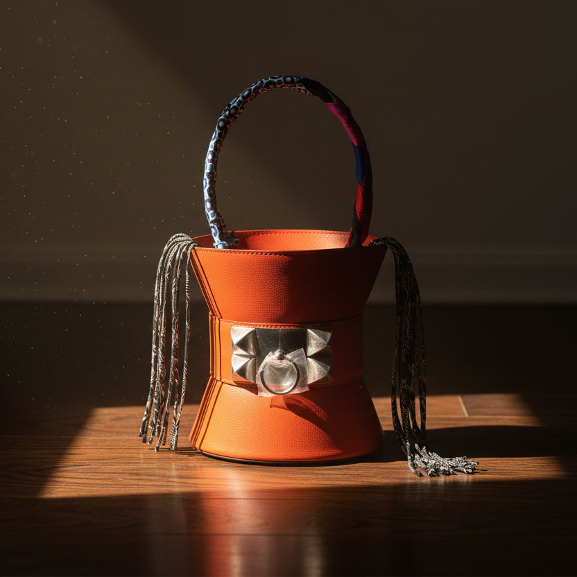 Hermès Mini Medor Capucine Chèvre Palladium Hardware