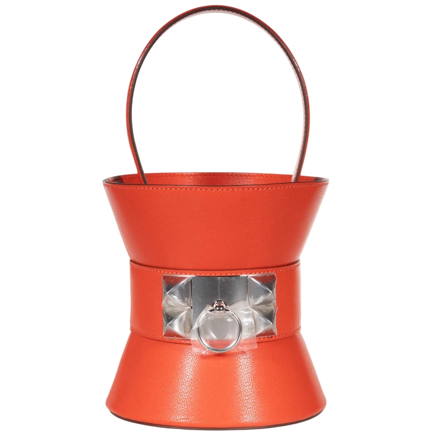 Hermès Mini Medor Capucine Chèvre Palladium Hardware