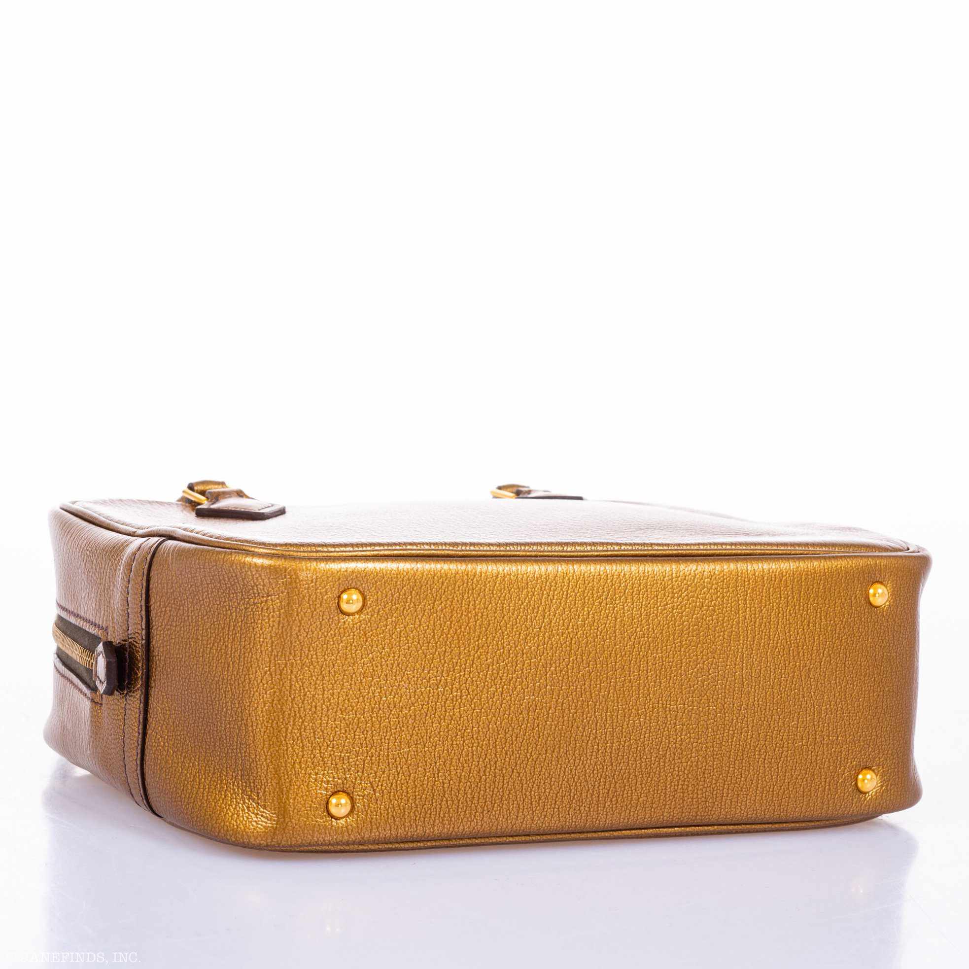 Hermès Mini Plume 20 Metallic Dark Gold Chevre Gold Hardware