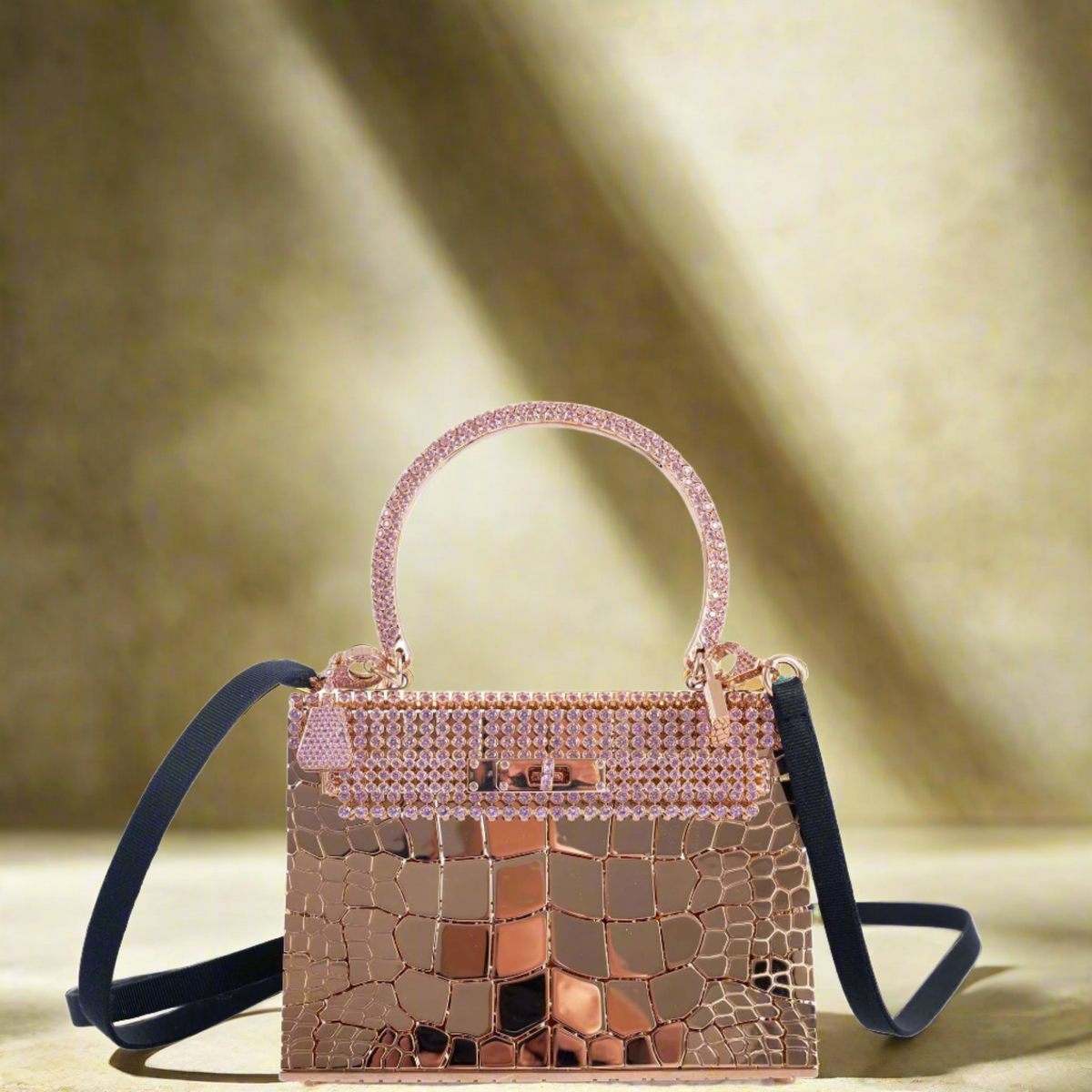Hermès Mini Sac Bijou Kelly 18k Rose Gold & 80 ct. Pink Sapphire's