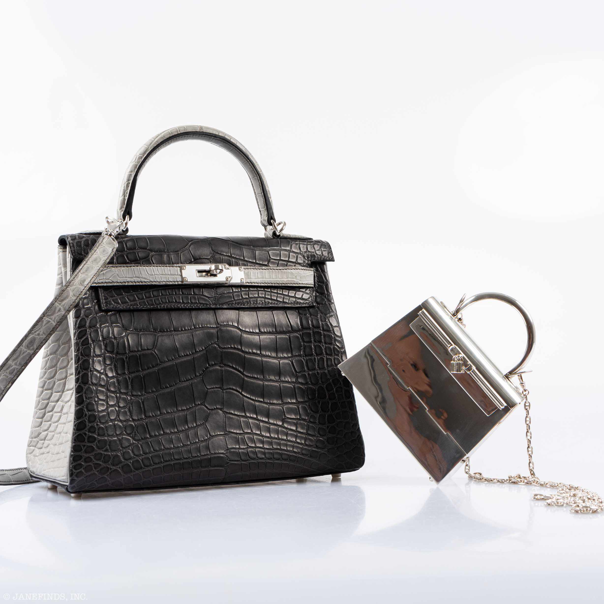 Hermès Miniature Kelly Sterling Silver Chaîne d'Ancre Strap