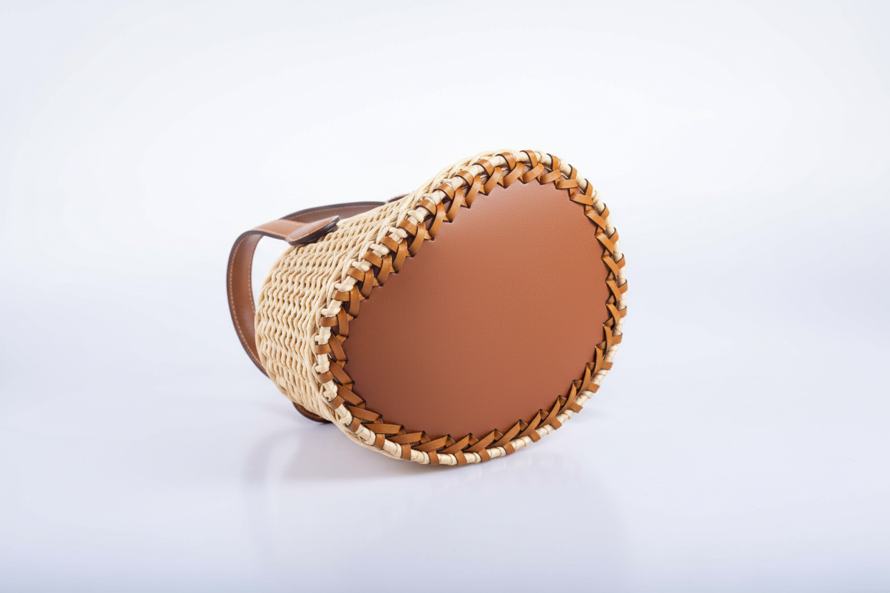 Hermès Picnic Sabot Osier Wicker & Barenia Leather