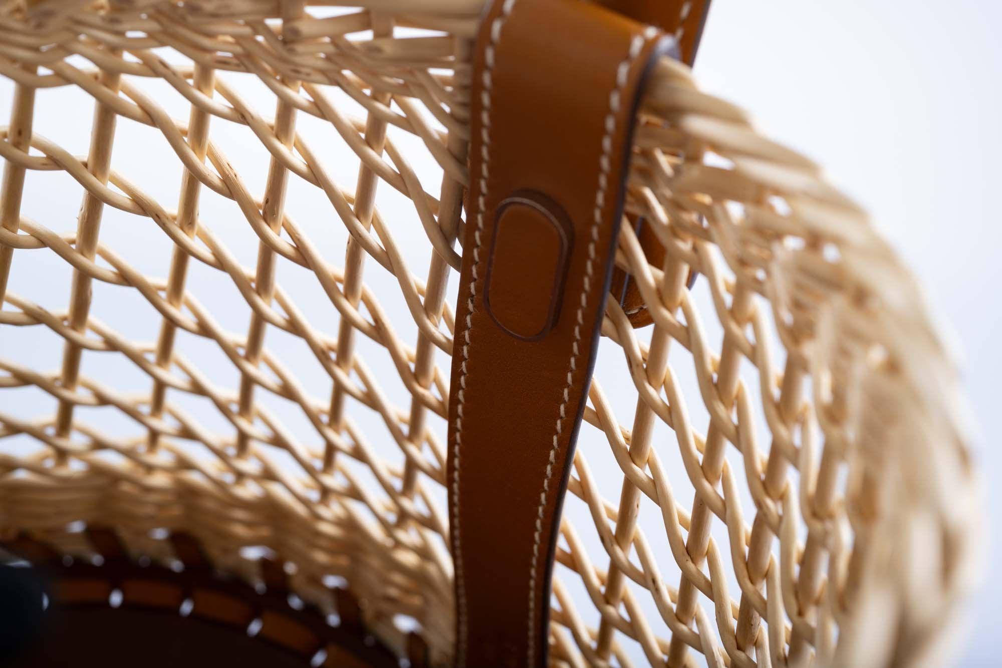 Hermès Picnic Sabot Osier Wicker & Barenia Leather