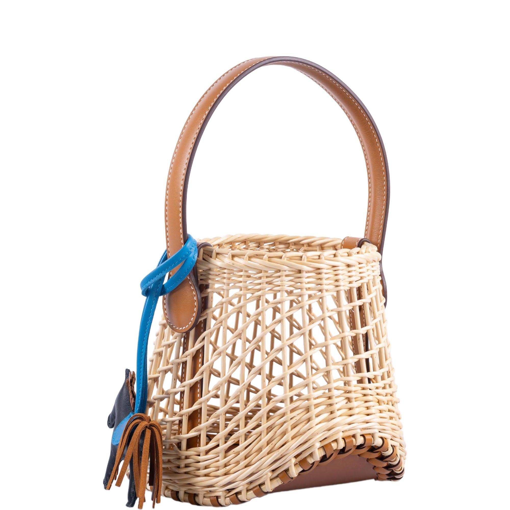 Hermès Picnic Sabot Osier Wicker & Barenia Leather
