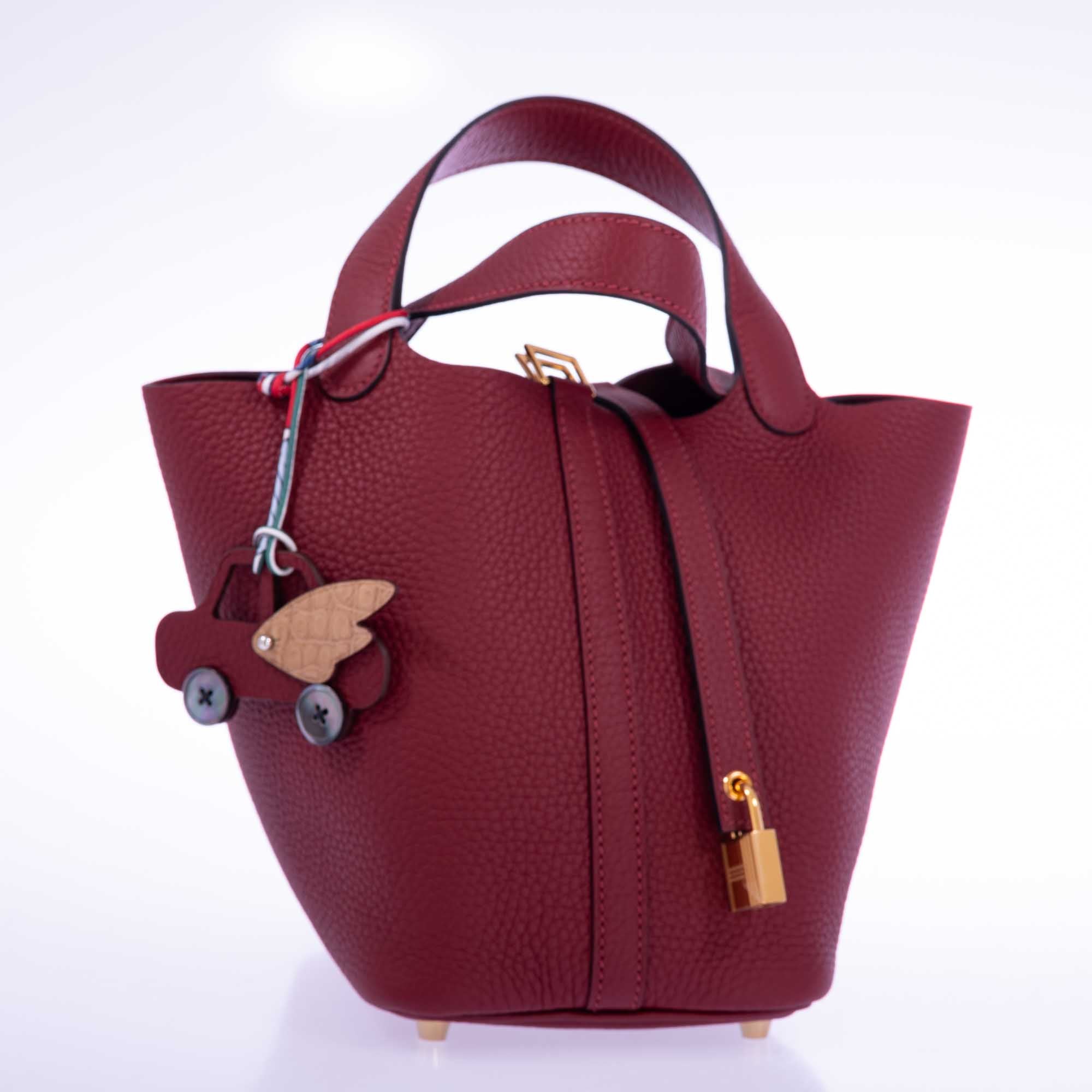 Hermès Picotin Lock 18 Rouge H Clemence Gold Hardware