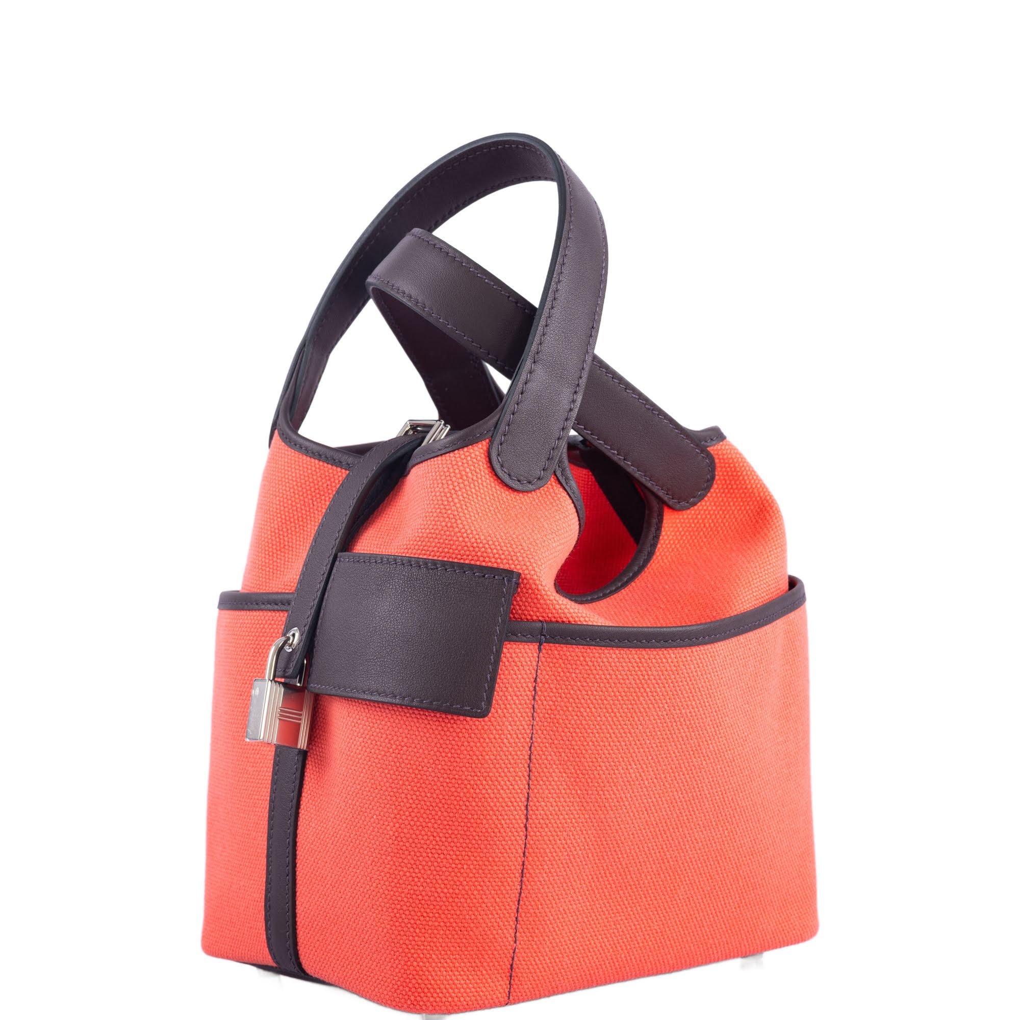 Hermès Picotin Lock 18 Toile Goeland Swift Cargo Rouge Sellier Rose Texas Palladium
