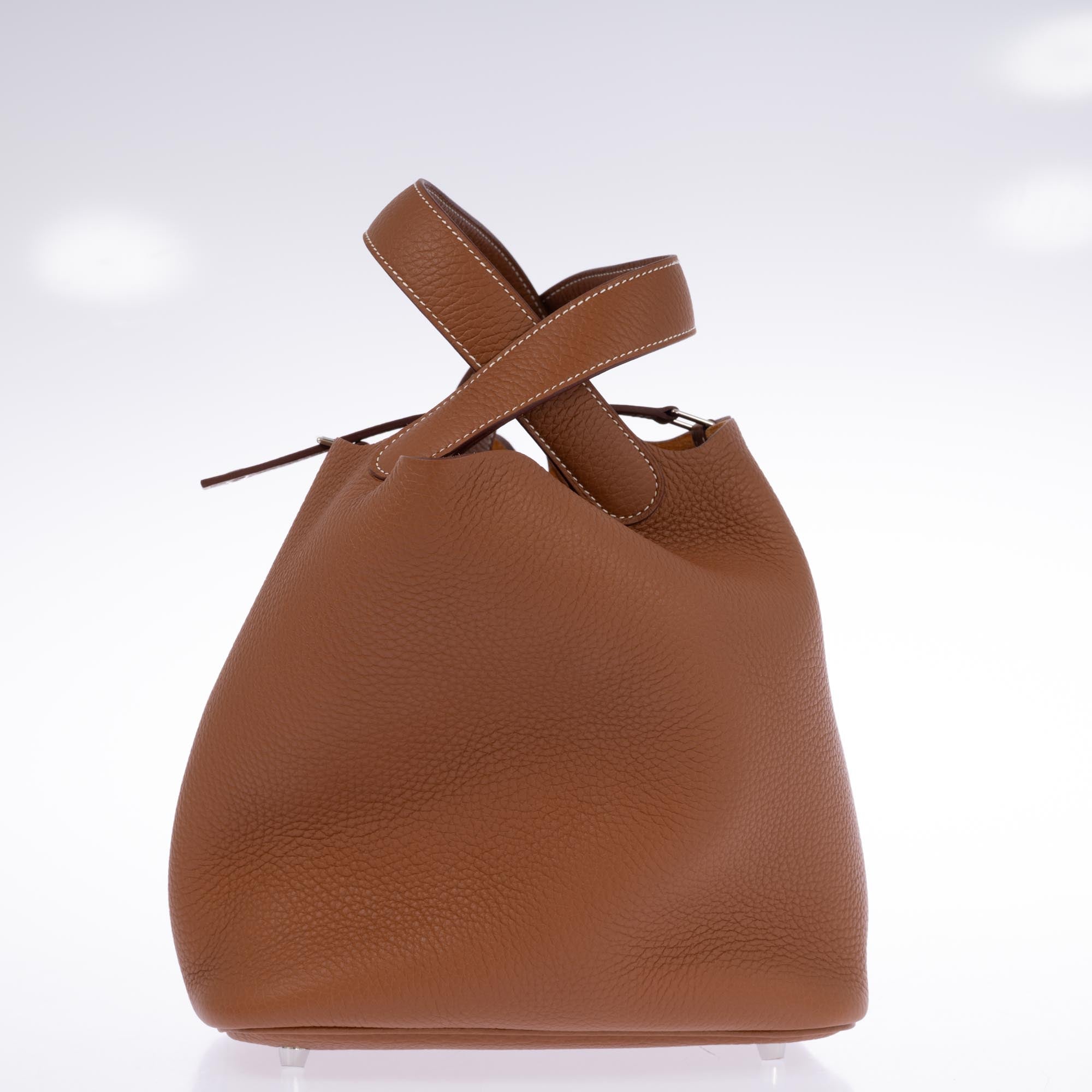 Hermès Picotin Lock 22 Gold Taurillon Clemence with Palladium Hardware