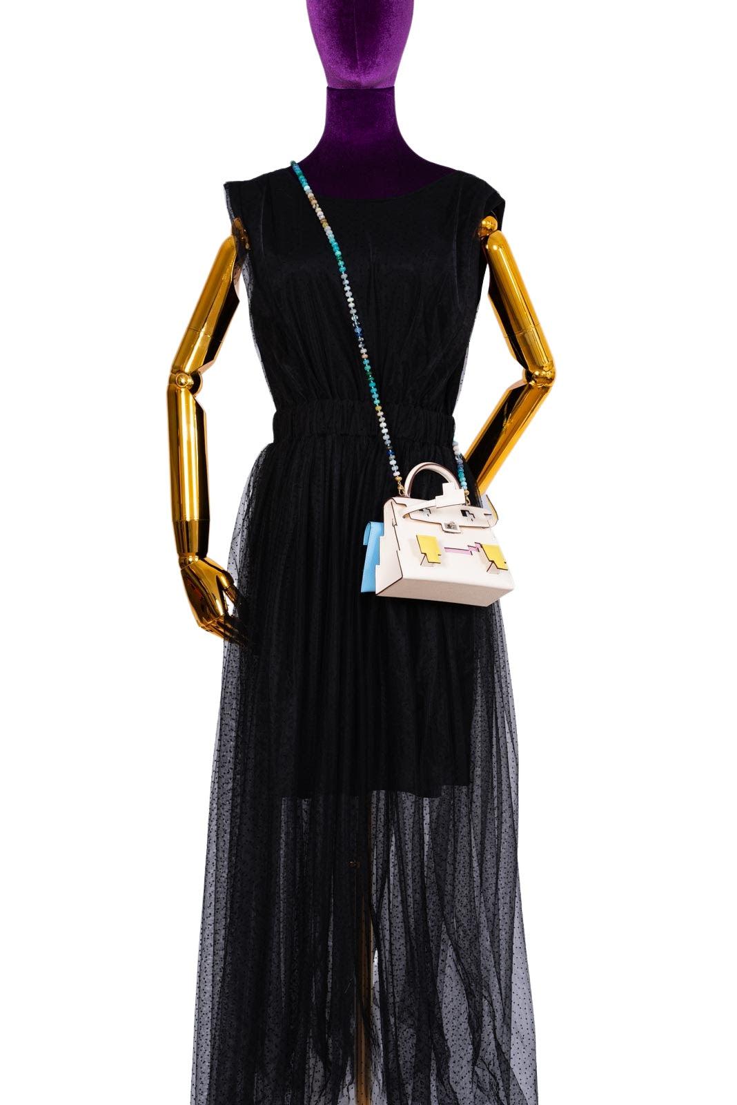 Hermès Picto Kelly Doll Quelle Idole Nata, Mauve Sylvestre, Chai and Lime Epsom Palladium Hardware