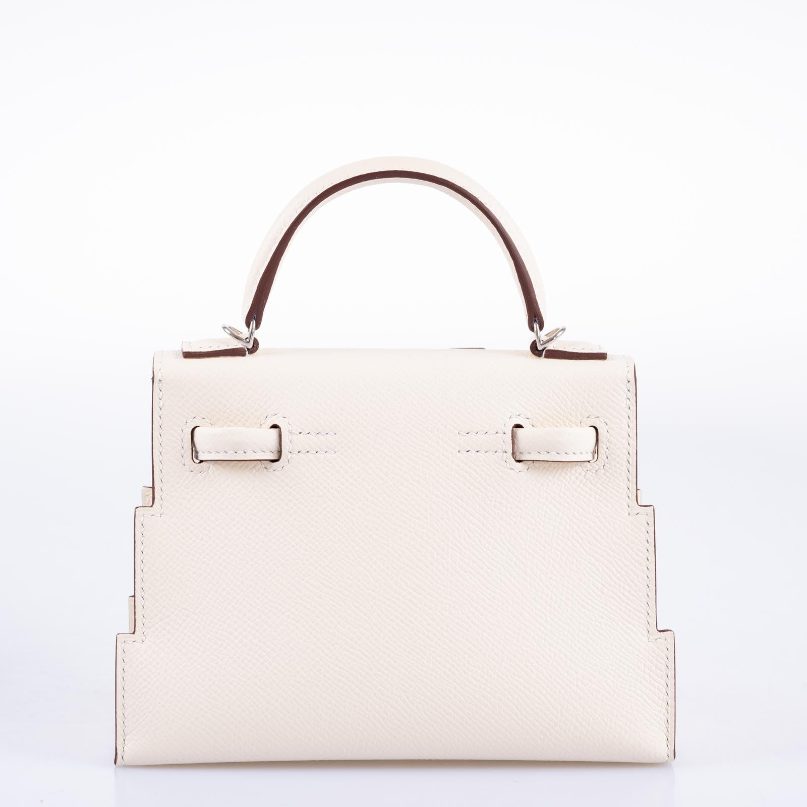 Hermès Picto Kelly Doll Quelle Idole Nata, Mauve Sylvestre, Chai and Lime Epsom Palladium Hardware