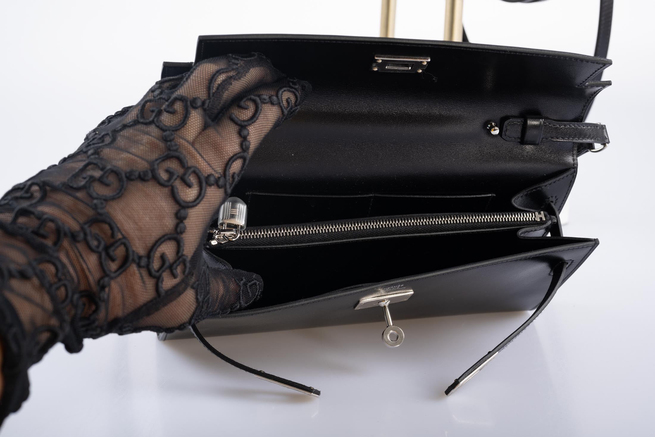 Hermès Rock Kelly To Go Black Box Palladium Hardware