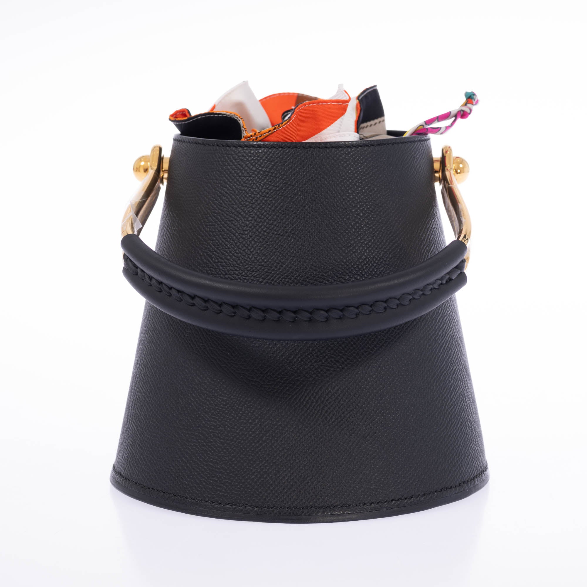 Hermès Sabot Noir Epsom Gold Hardware