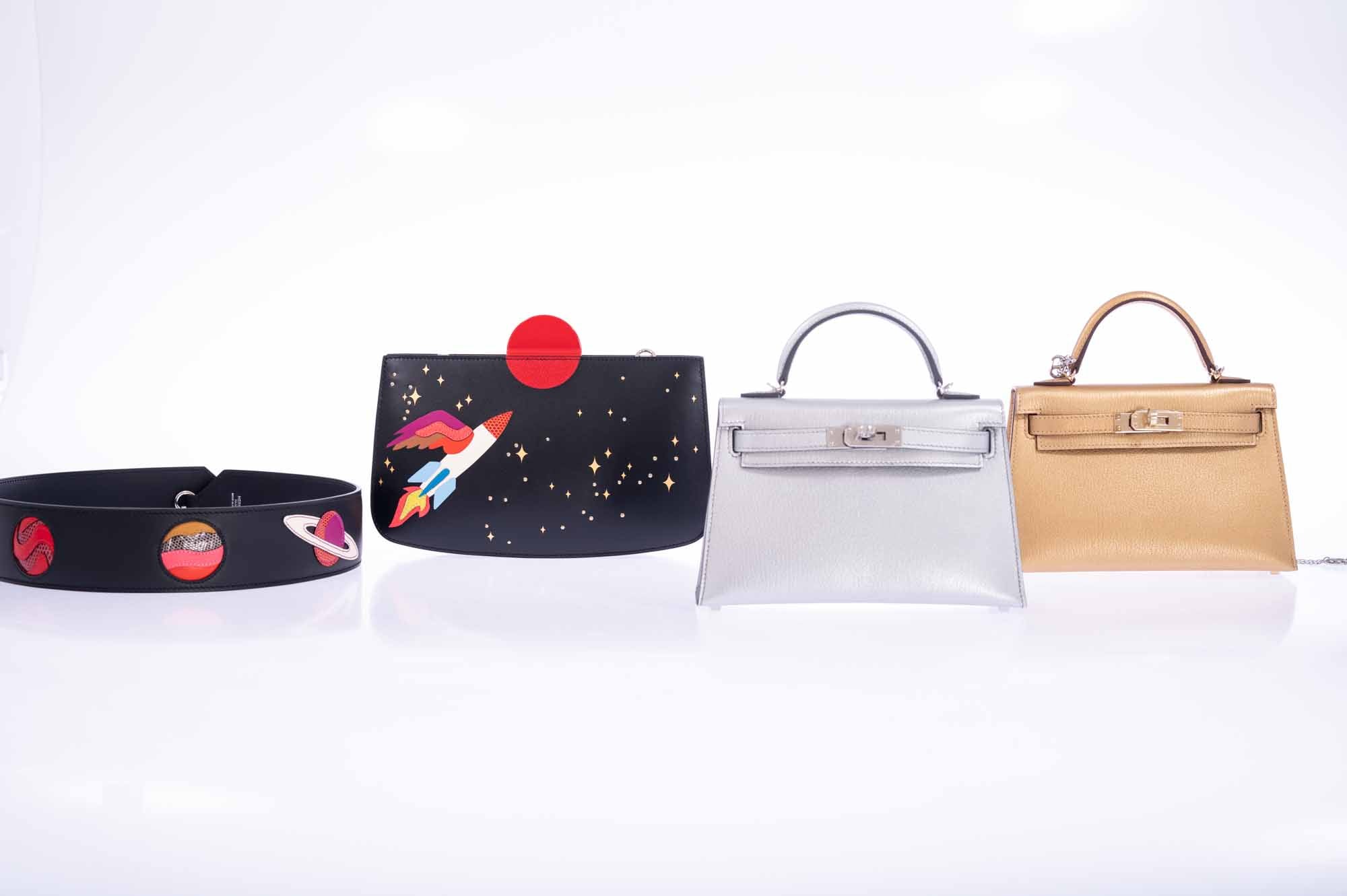 Hermès Sac à Malice Space Bag Black Lizard and Veau Monsieur leather Palladium Hardware