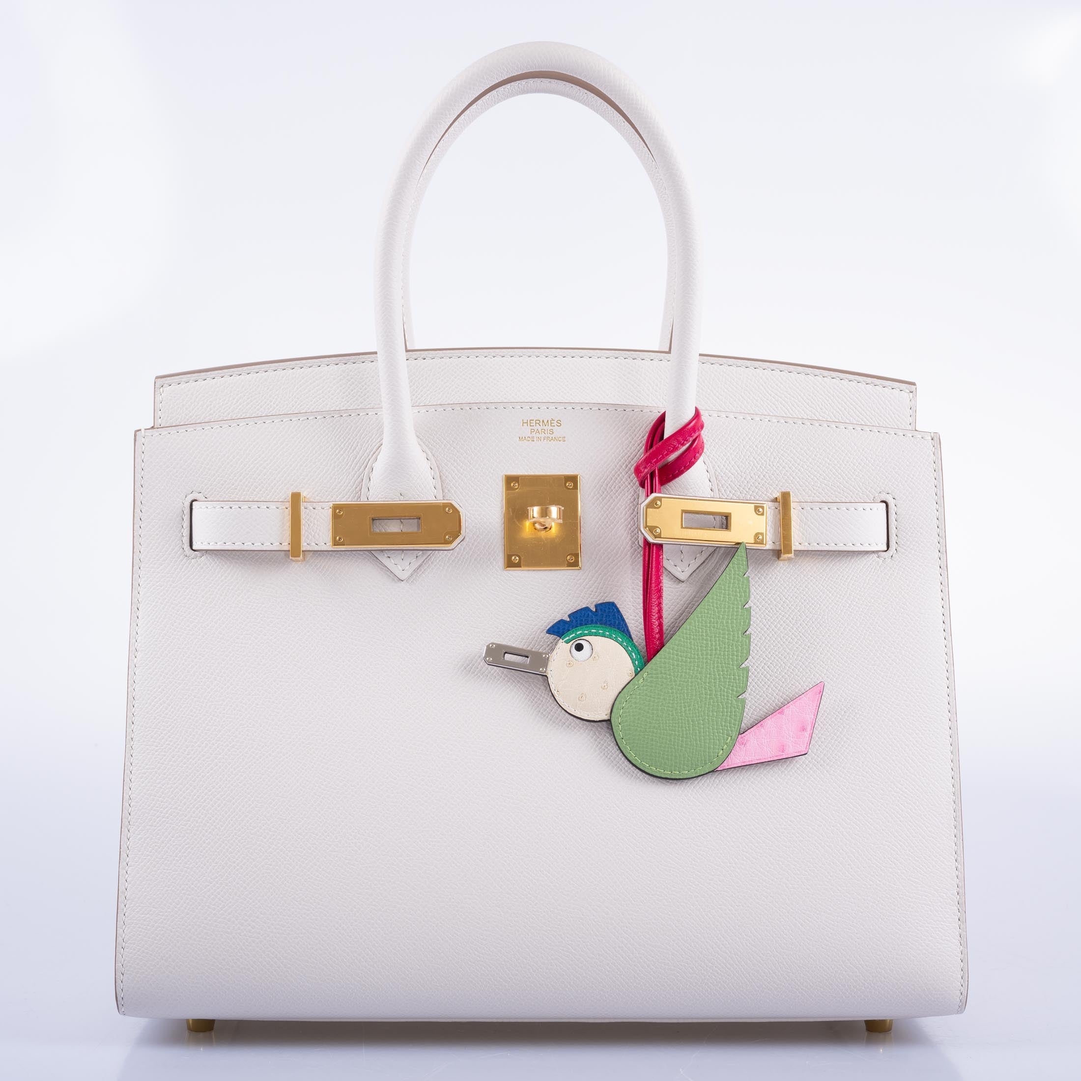 Hermes Sellier Birkin 30 Gris Pale Epsom Gold Hardware