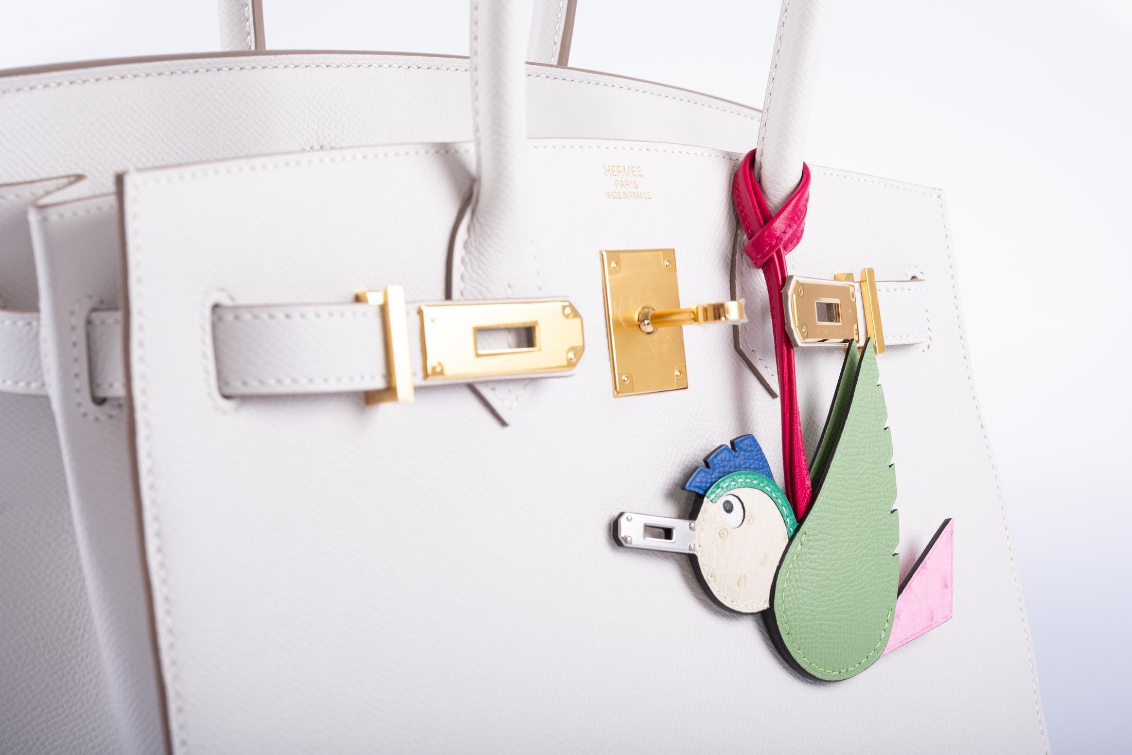 Hermes Sellier Birkin 30 Gris Pale Epsom Gold Hardware