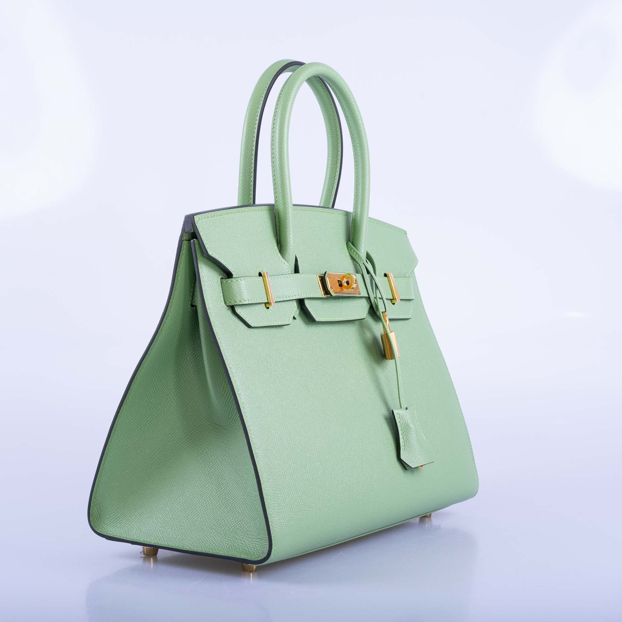Hermès Sellier Birkin 30 Vert Criquet Epsom Gold Hardware