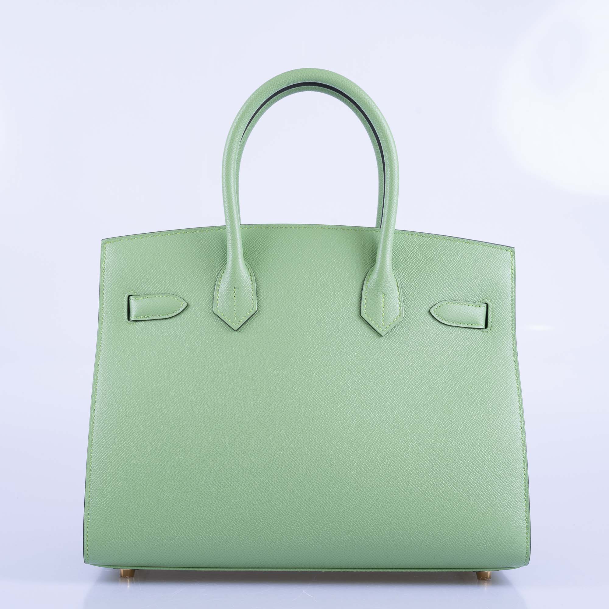 Hermès Sellier Birkin 30 Vert Criquet Epsom Gold Hardware