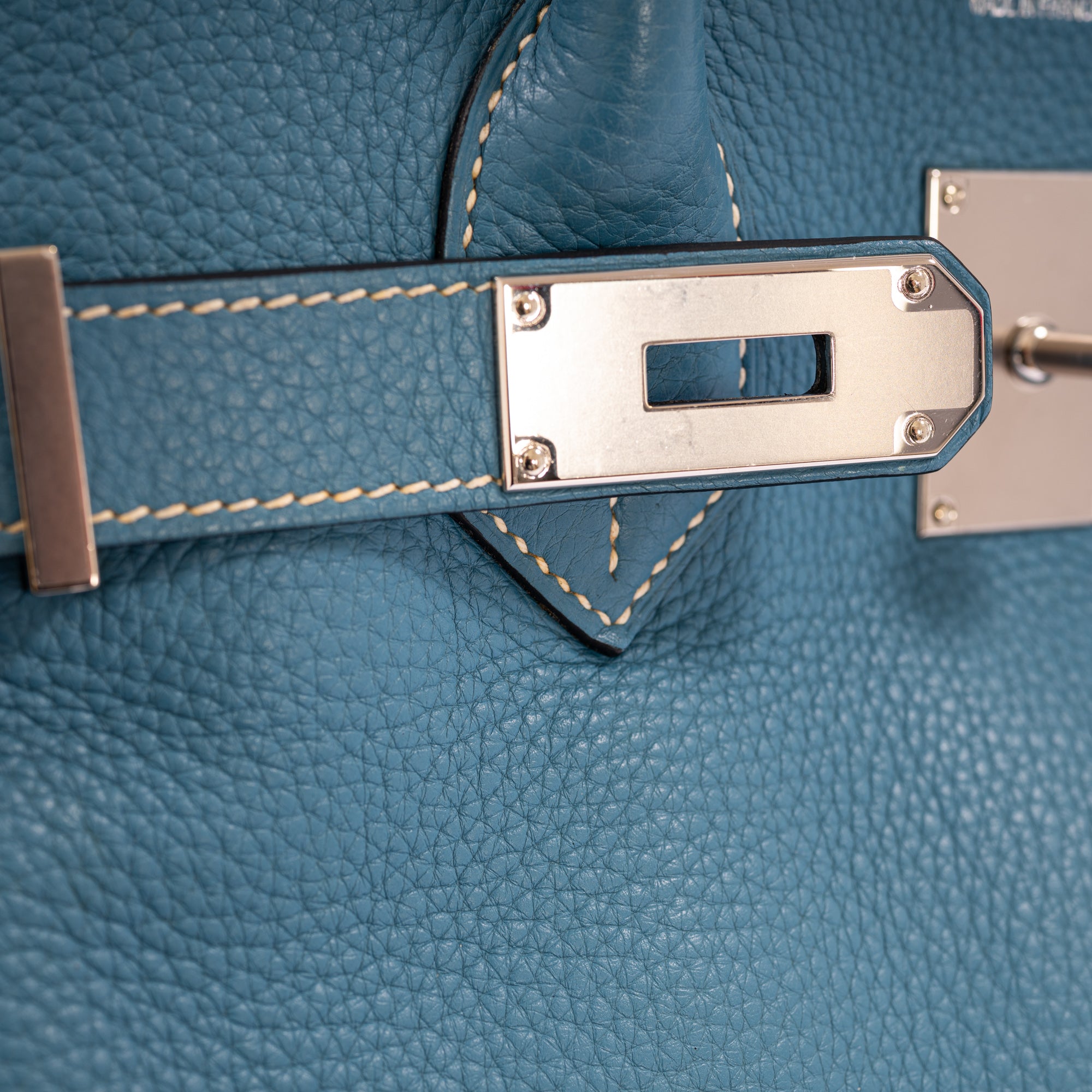 Hermès Shoulder Birkin 42 JPG Bleu Jean Togo Palladium Hardware