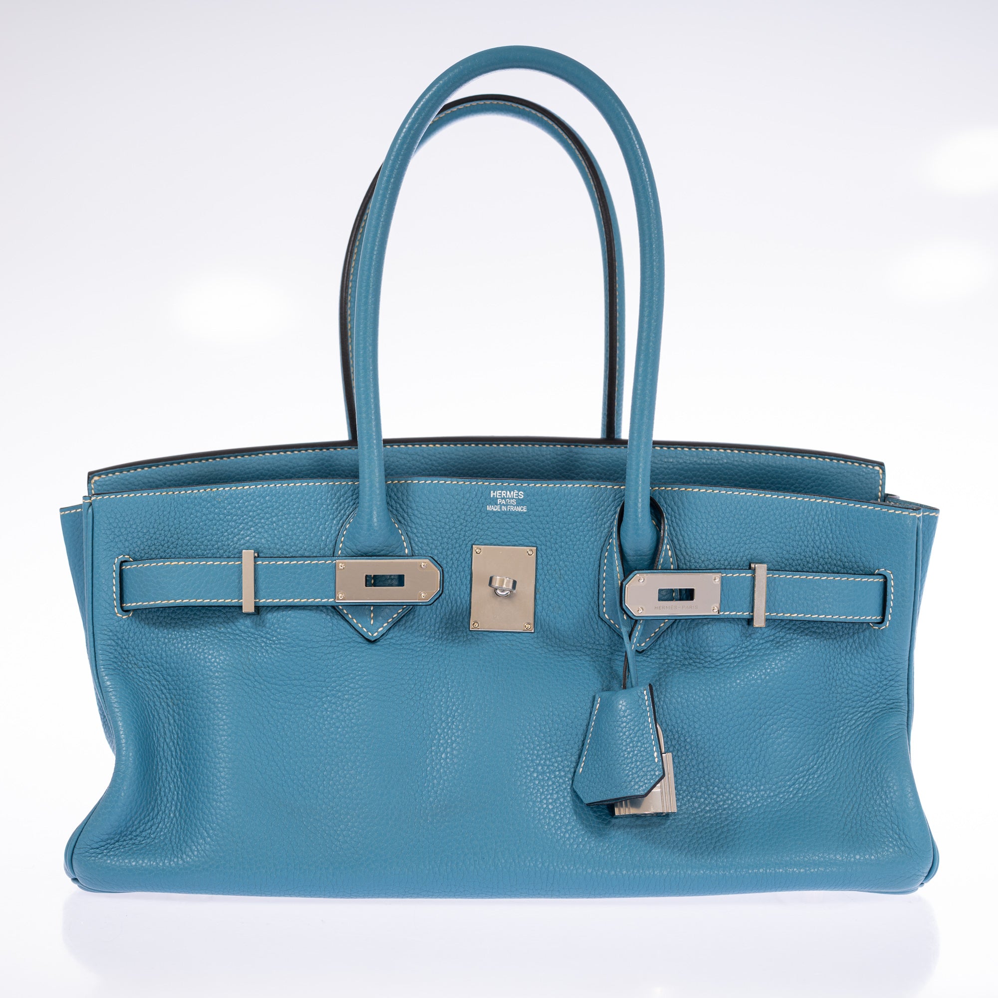Hermès Shoulder Birkin 42 JPG Bleu Jean Togo Palladium Hardware