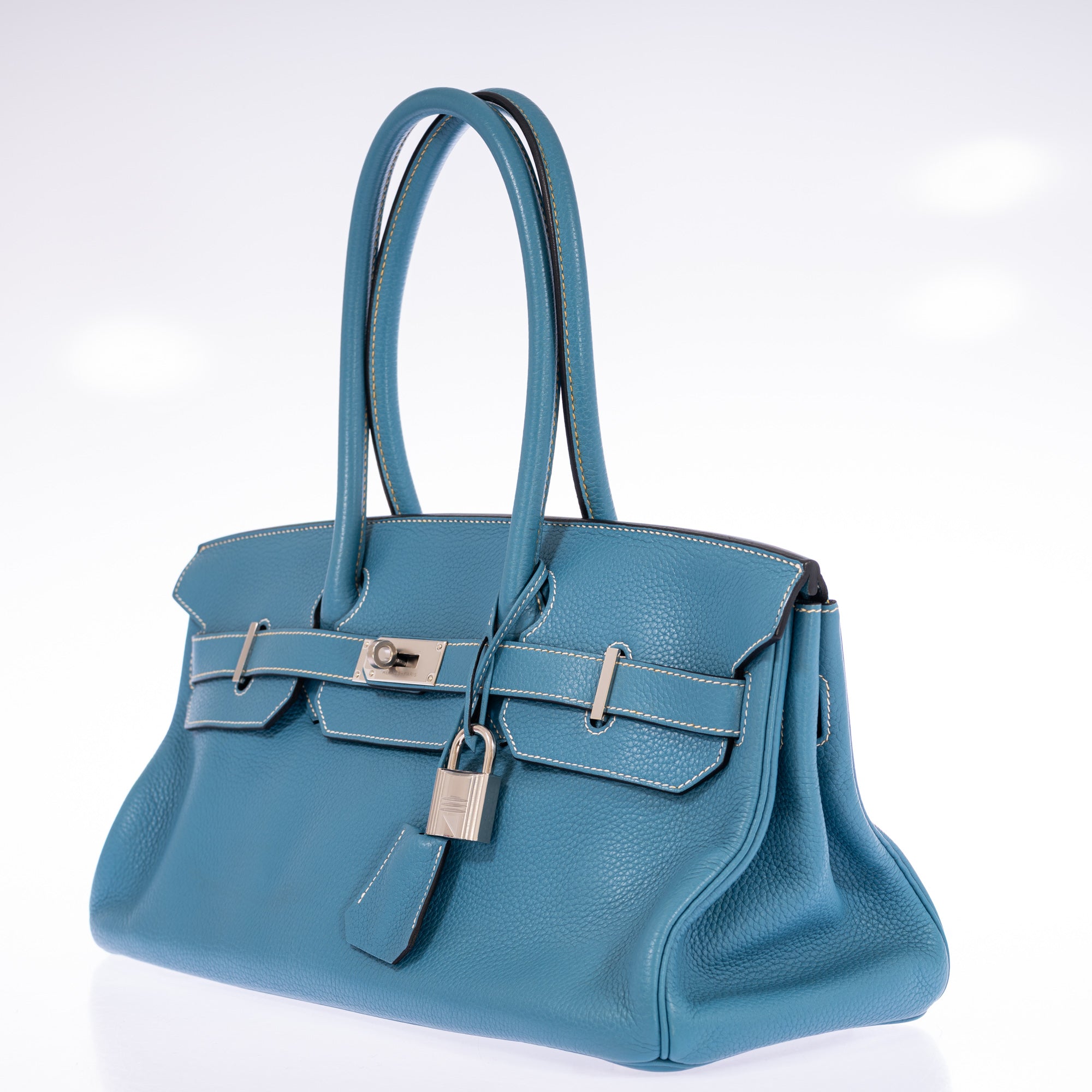 Hermès Shoulder Birkin 42 JPG Bleu Jean Togo Palladium Hardware