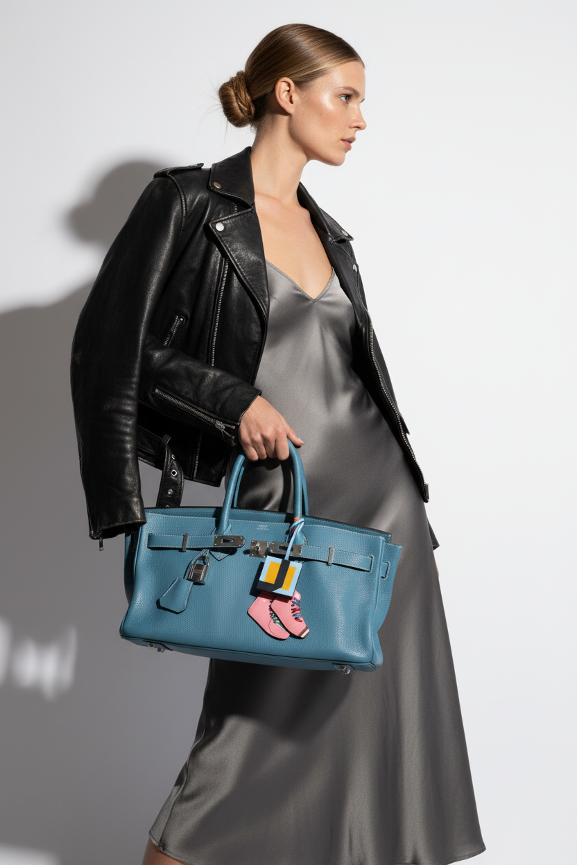 Hermès Shoulder Birkin 42 JPG Bleu Jean Togo Palladium Hardware