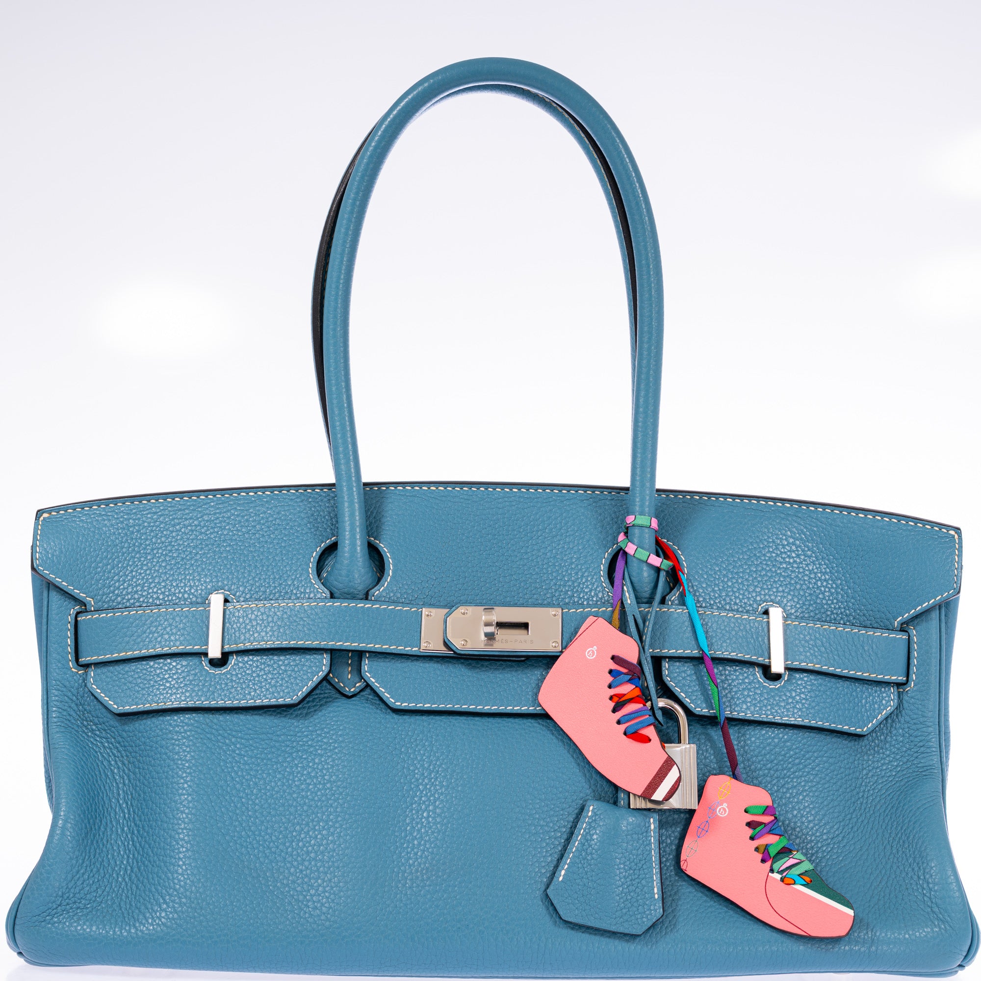 Hermès Shoulder Birkin 42 JPG Bleu Jean Togo Palladium Hardware