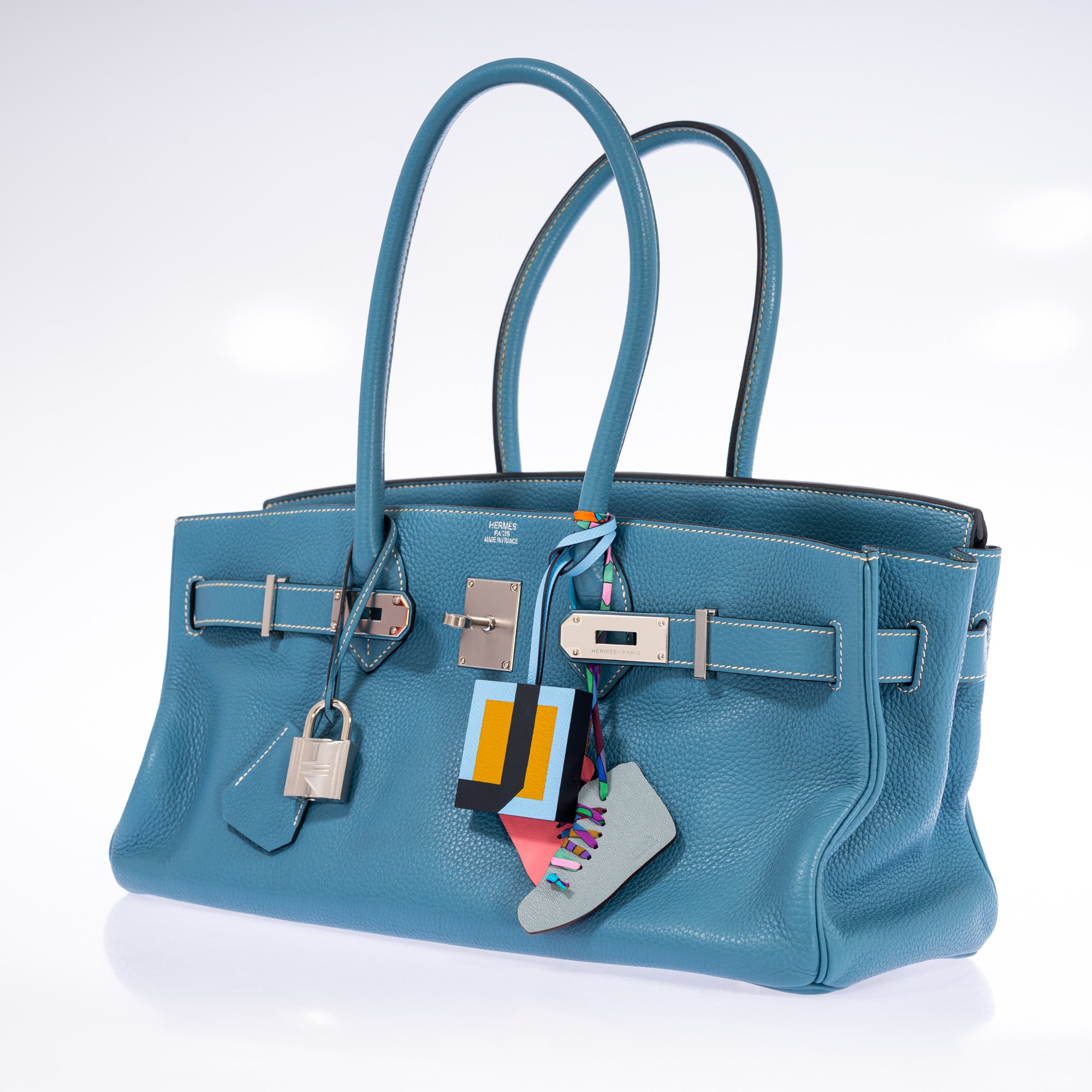 Hermès Shoulder Birkin 42 JPG Bleu Jean Togo Palladium Hardware