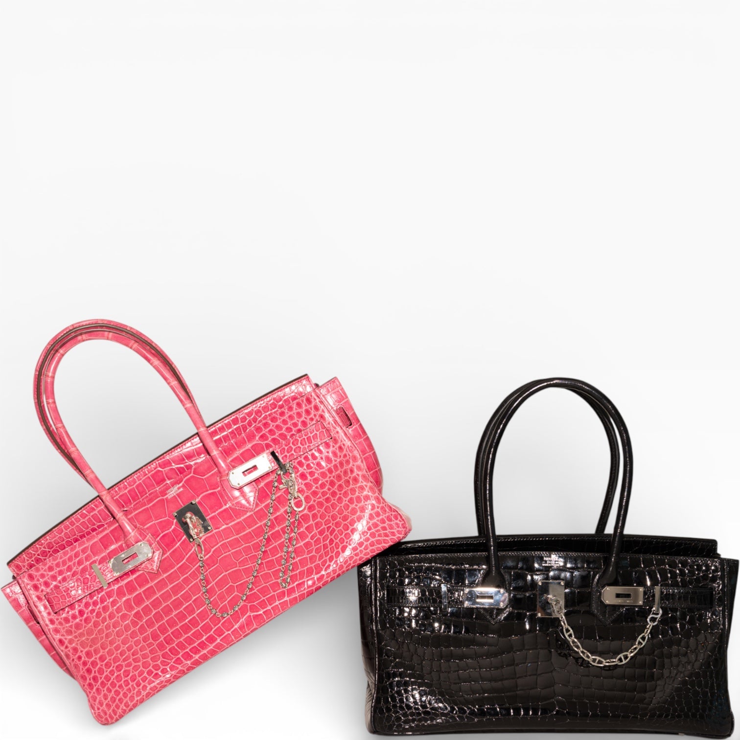 Hermès Shoulder Birkin 42 JPG II Shiny Black Porosus Crocodile Palladium Hardware