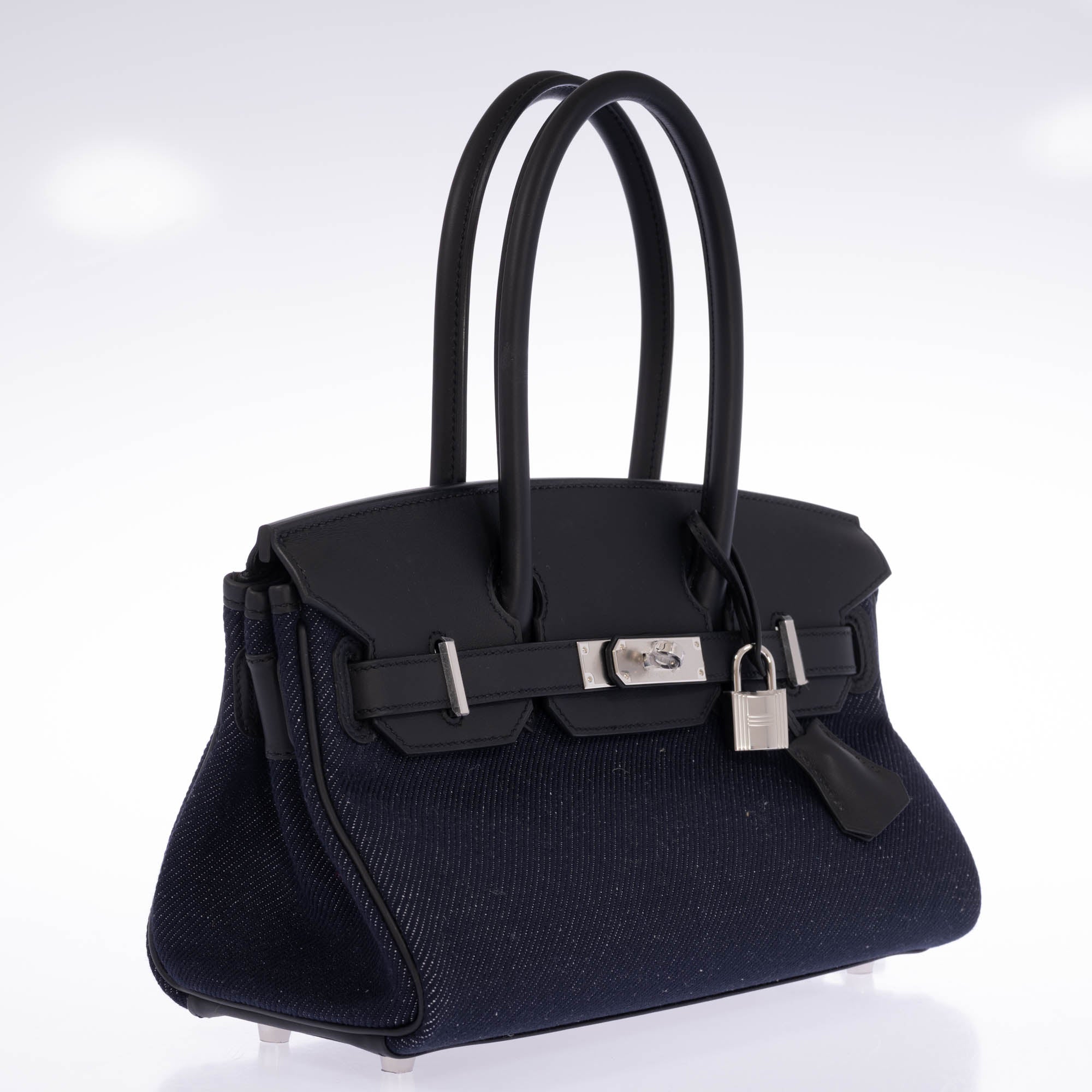 Hermès Shoulder Birkin Light 29 Dark Denim/Noir Swift Palladium Hardware
