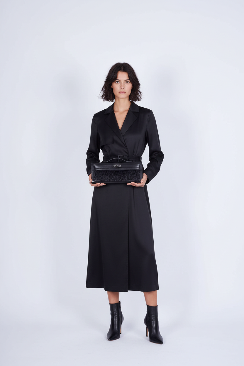 Hermès So Black Feather Kelly Cut Black Box PVD Hardware