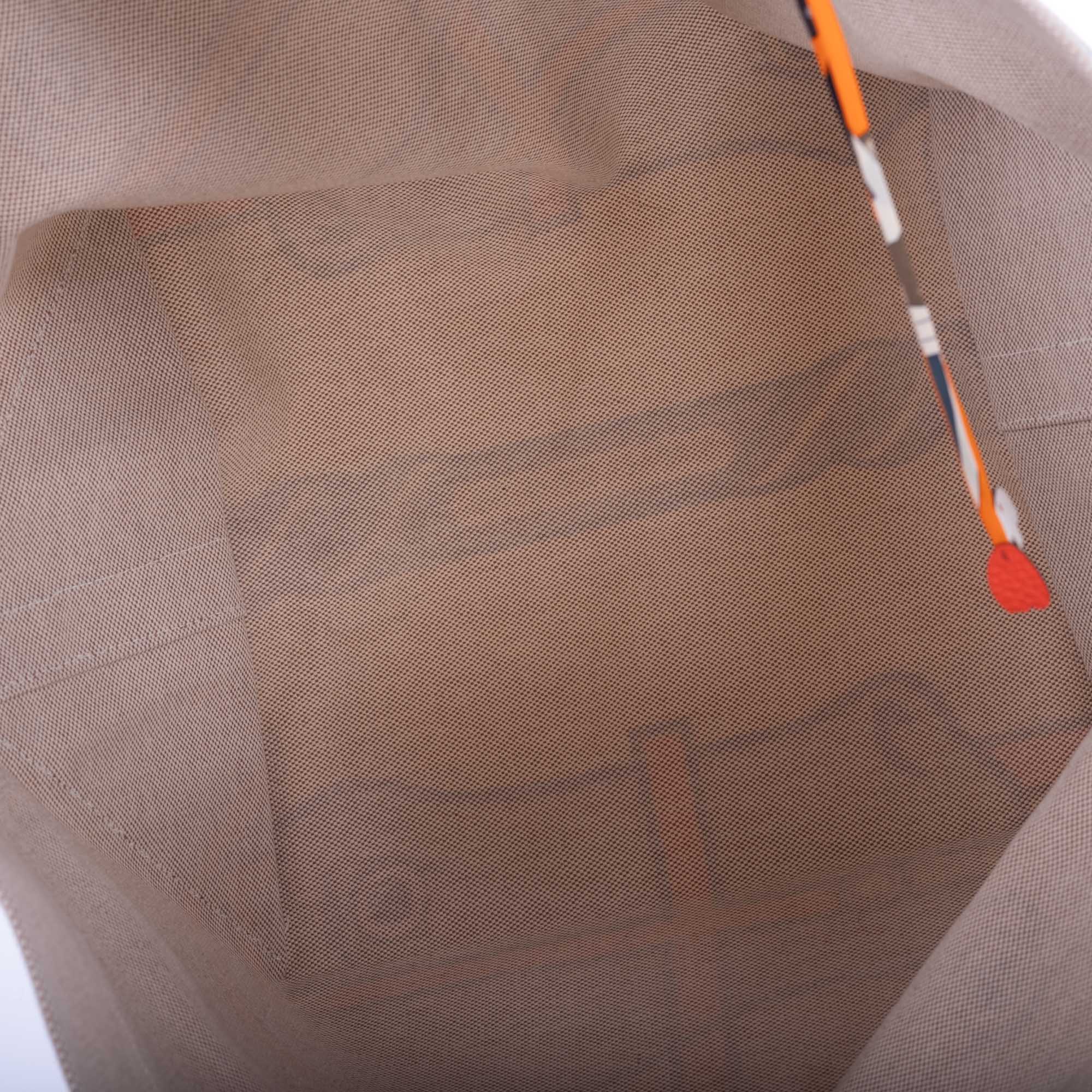 Hermès Steeple 31 Quadriga H Canvas Fauve Barenia Tote