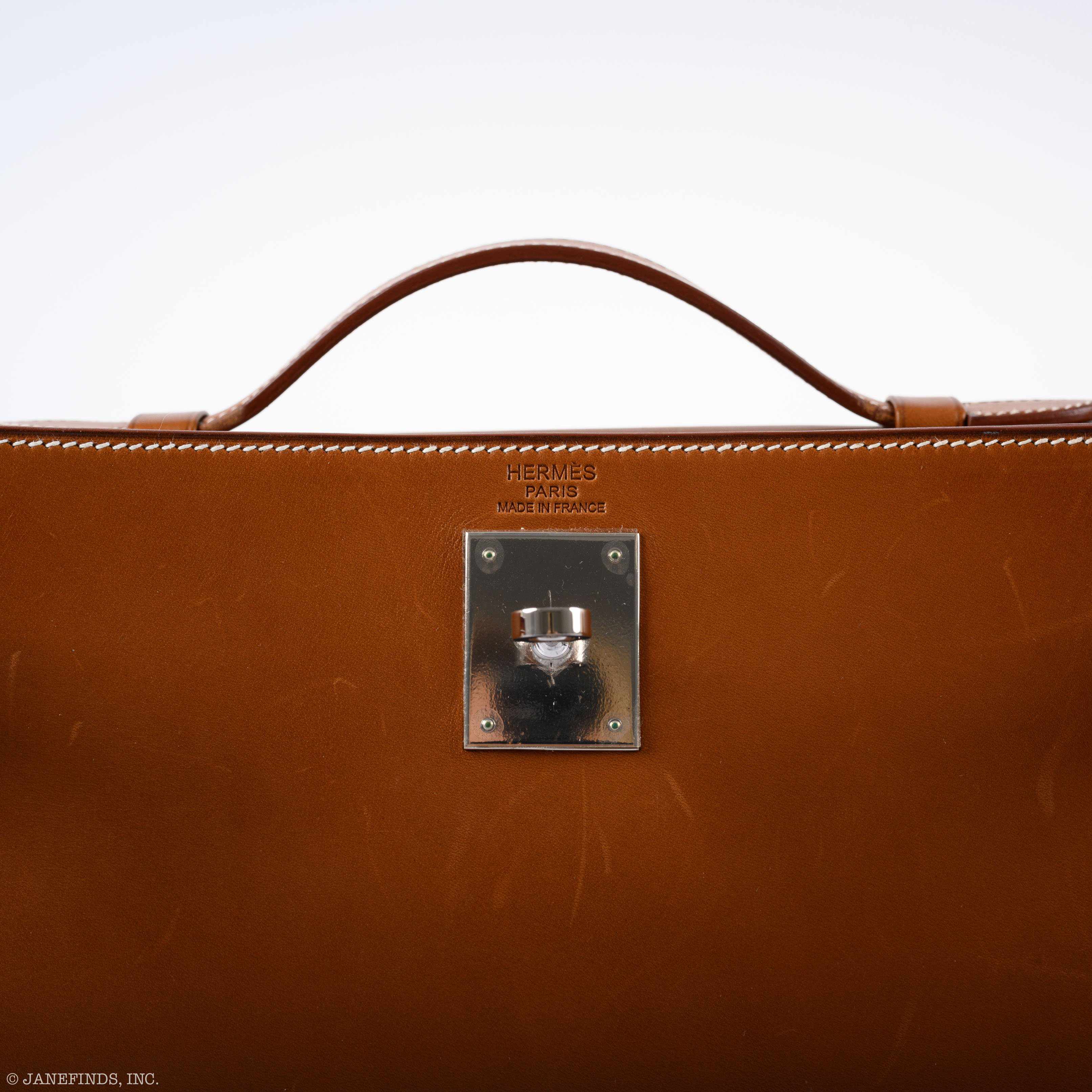 Hermès Teddy Kelly Clutch Barenia Leather & Mouton Shearling Palladium Hardware