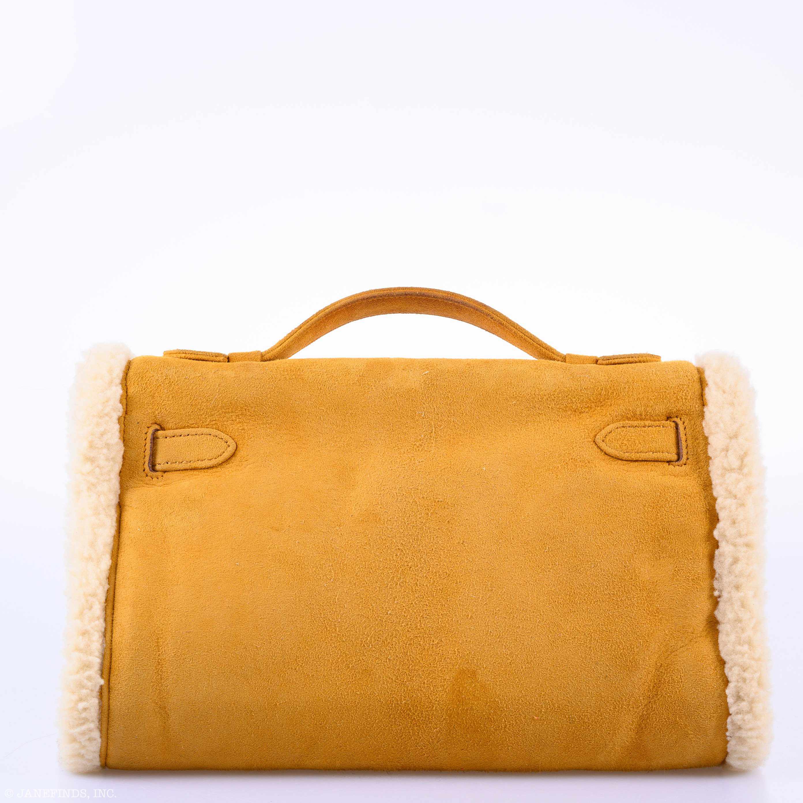 Hermès Teddy Kelly Muff Sable Doblis Suede & Mouton Shearling Palladium Hardware