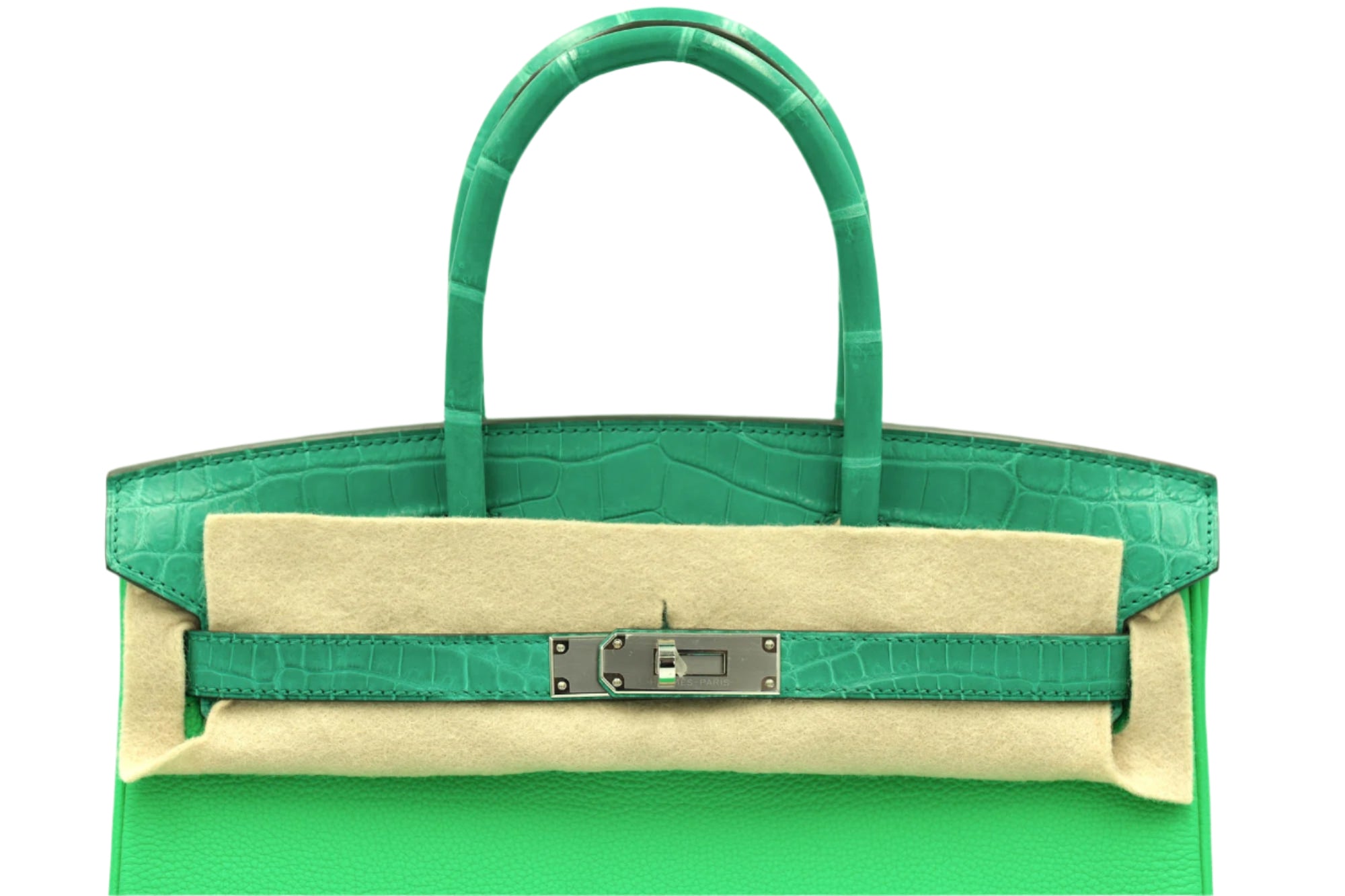 Hermès Touch Birkin 30 Vert Jade Matte Nilo Crocodile and Vert Comics Togo Palladium Hardware