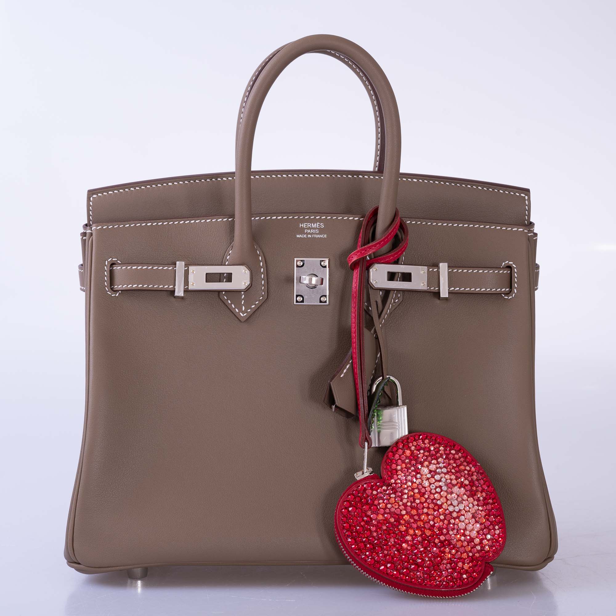Hermès Tutti Frutti Apple Charm Coin Purse JaneFinds Custom Shop Swarovski Crystal Red Ombré