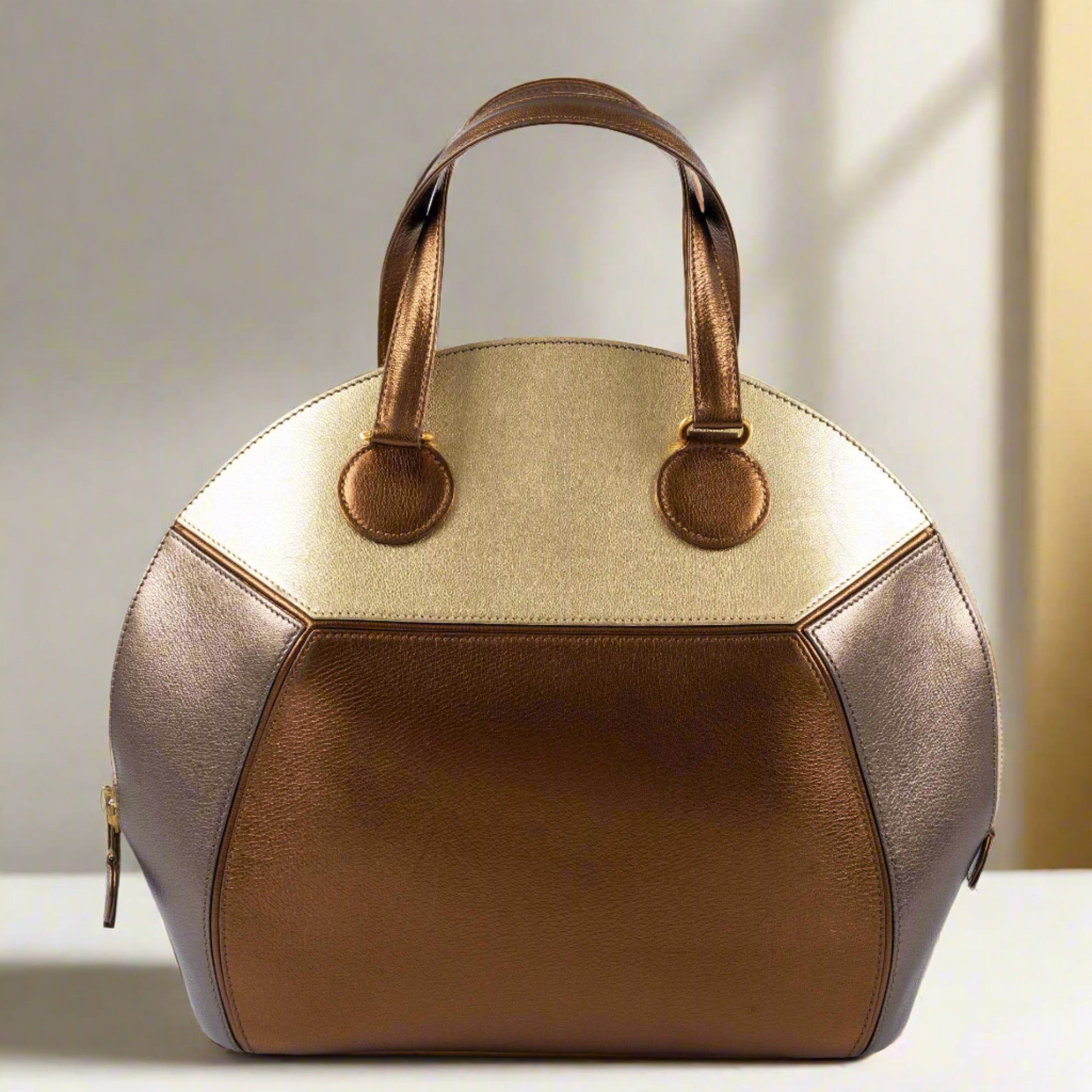 Hermès Unique Il de Shiki Metallic Gold, Copper, and Bronze Agneau Lambskin Gold Hardware