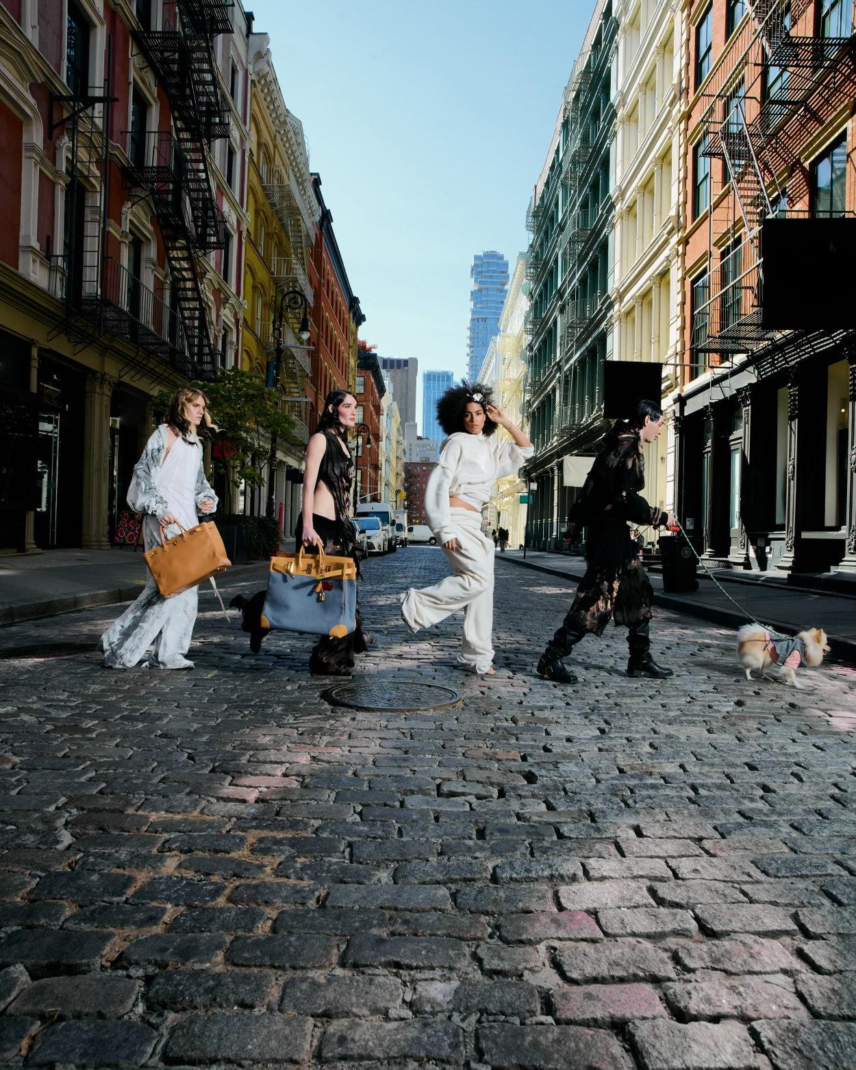 Hermès Vintage HAC Birkin 50 Denim and Naturelle Vache Liégée Gold Hardware