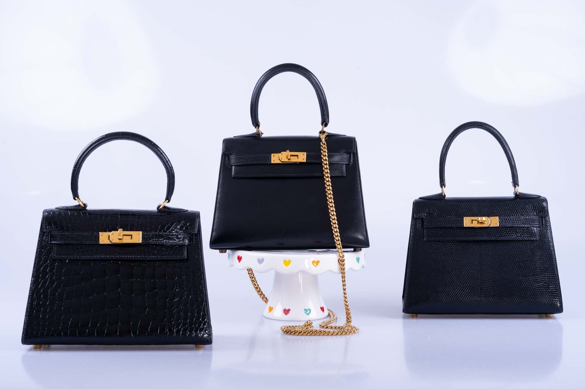 Hermès Vintage Kelly 20 Sellier Noir Box Calf Gold Hardware