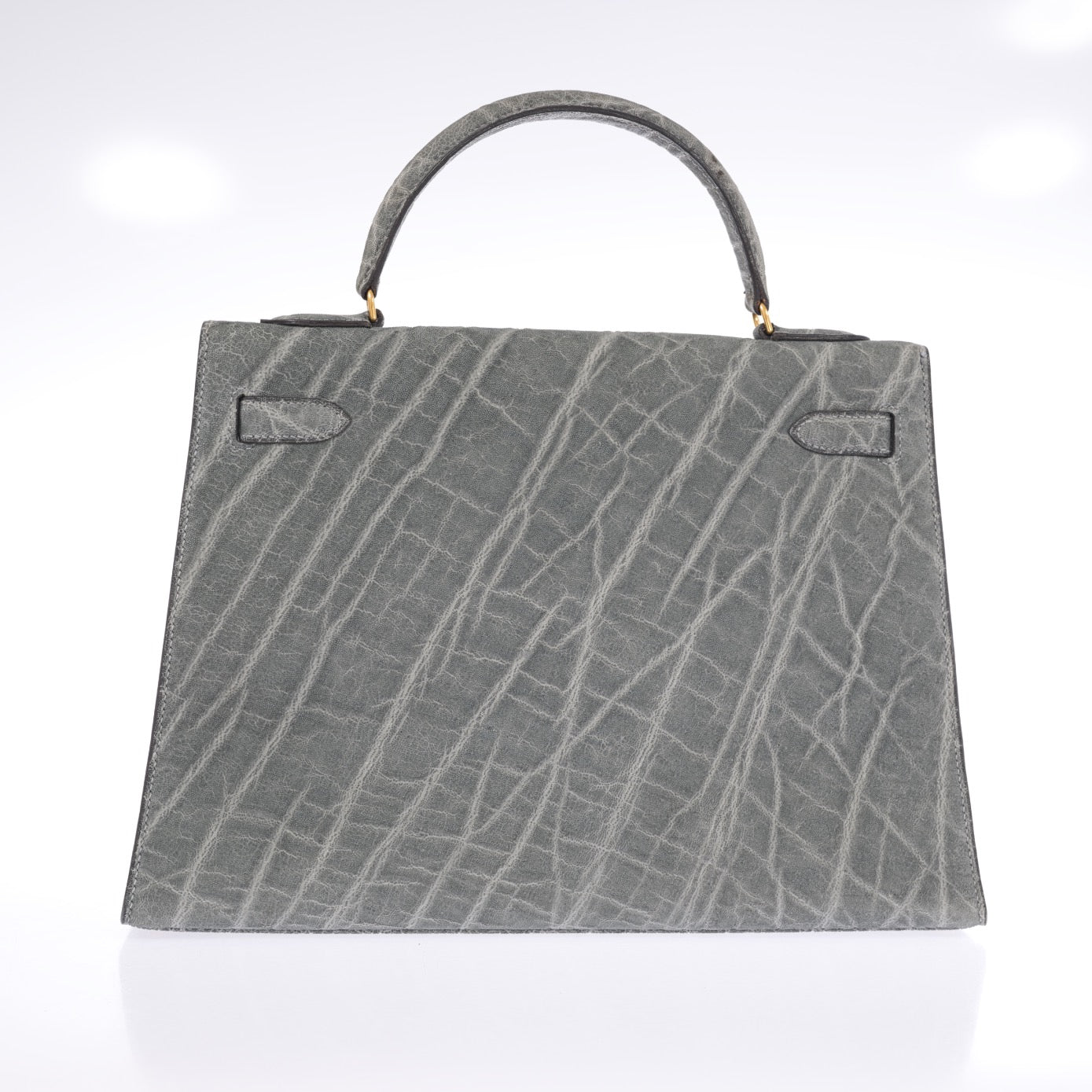 Hermès Vintage Kelly 32 Elephant Gray with Gold Hardware