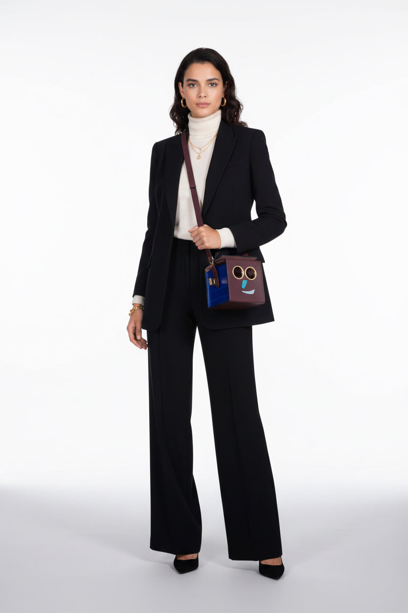 Hermès petit h Robot Buddy Bag Multicolor Vache Hunter and Porosus Crocodile Gold Hardware