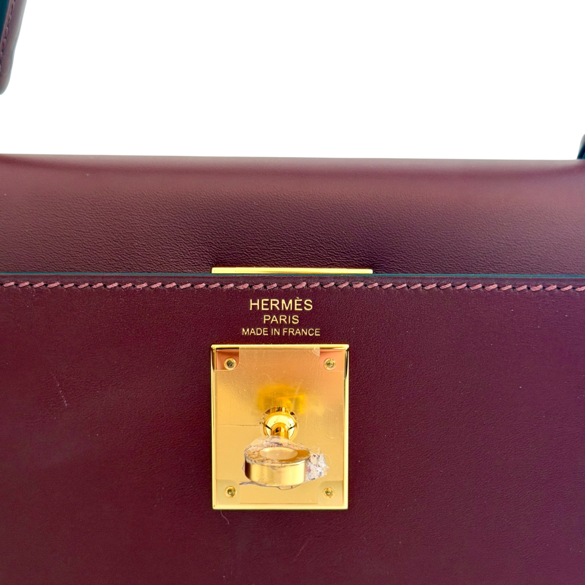 Hermès Kelly 28 Sellier Rouge H Sombrero Leather Gold Hardware