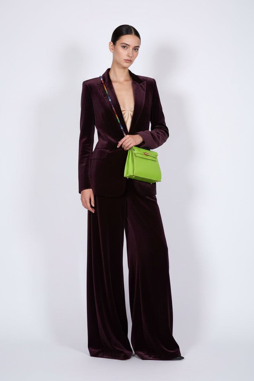 JaneFinds Beaded Semi-Precious Crossbody Chain