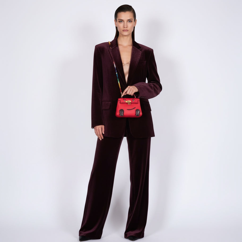 JaneFinds Beaded Semi-Precious Crossbody Chain