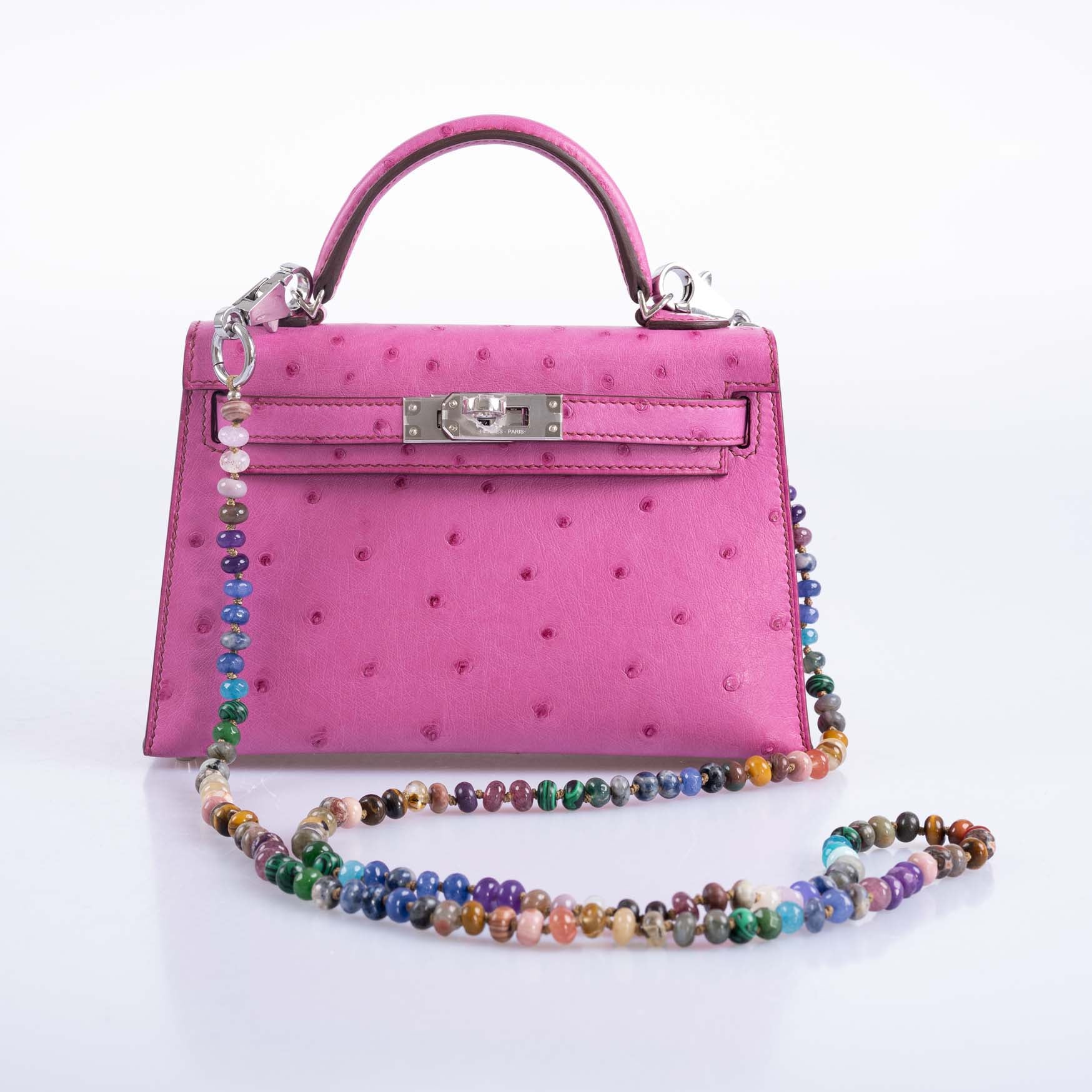 JaneFinds Beaded Semi-Precious Stone Crossbody Chain