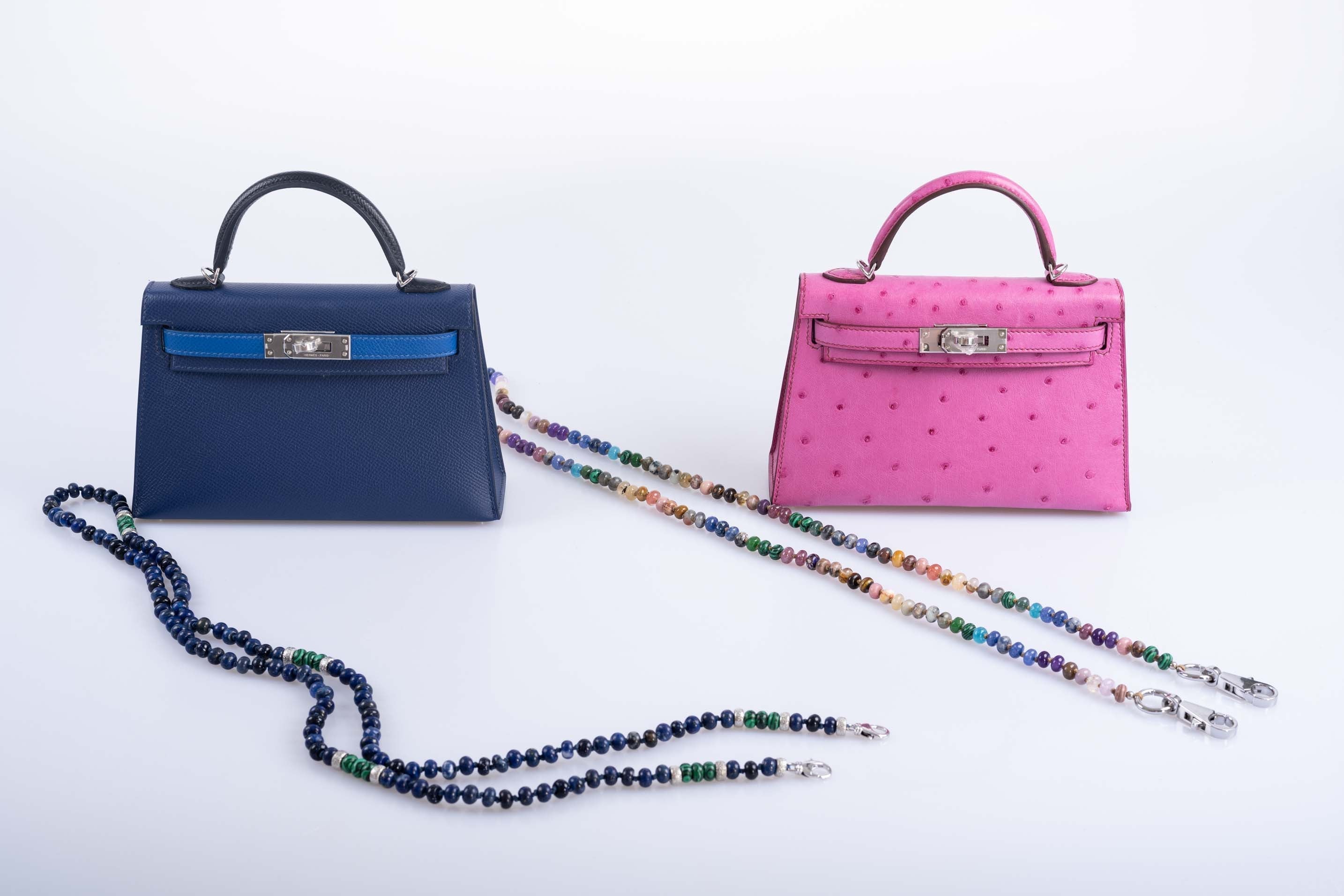 JaneFinds Beaded Semi-Precious Stone Crossbody Chain