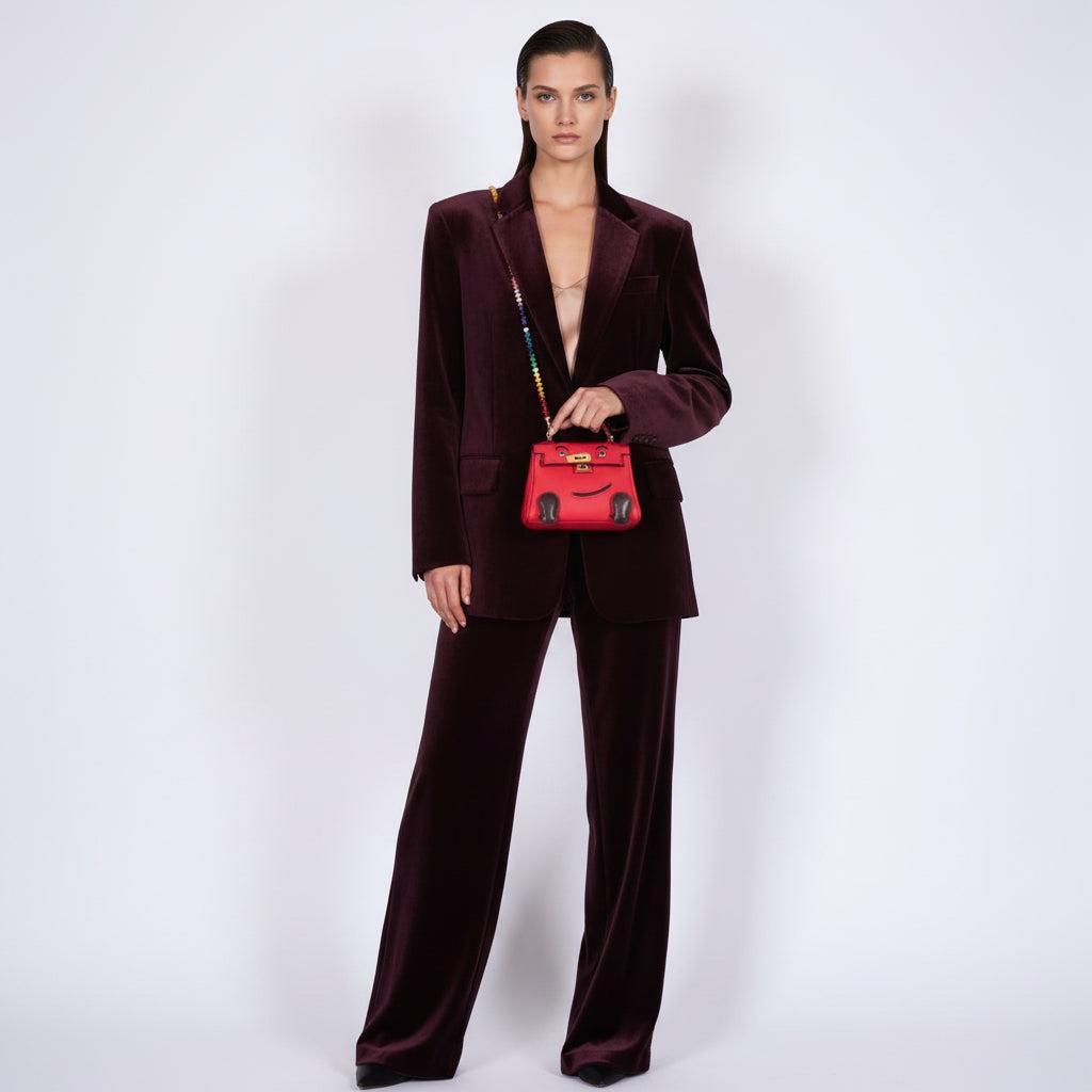 JaneFinds Beaded Semi-Precious Stone Crossbody Chain