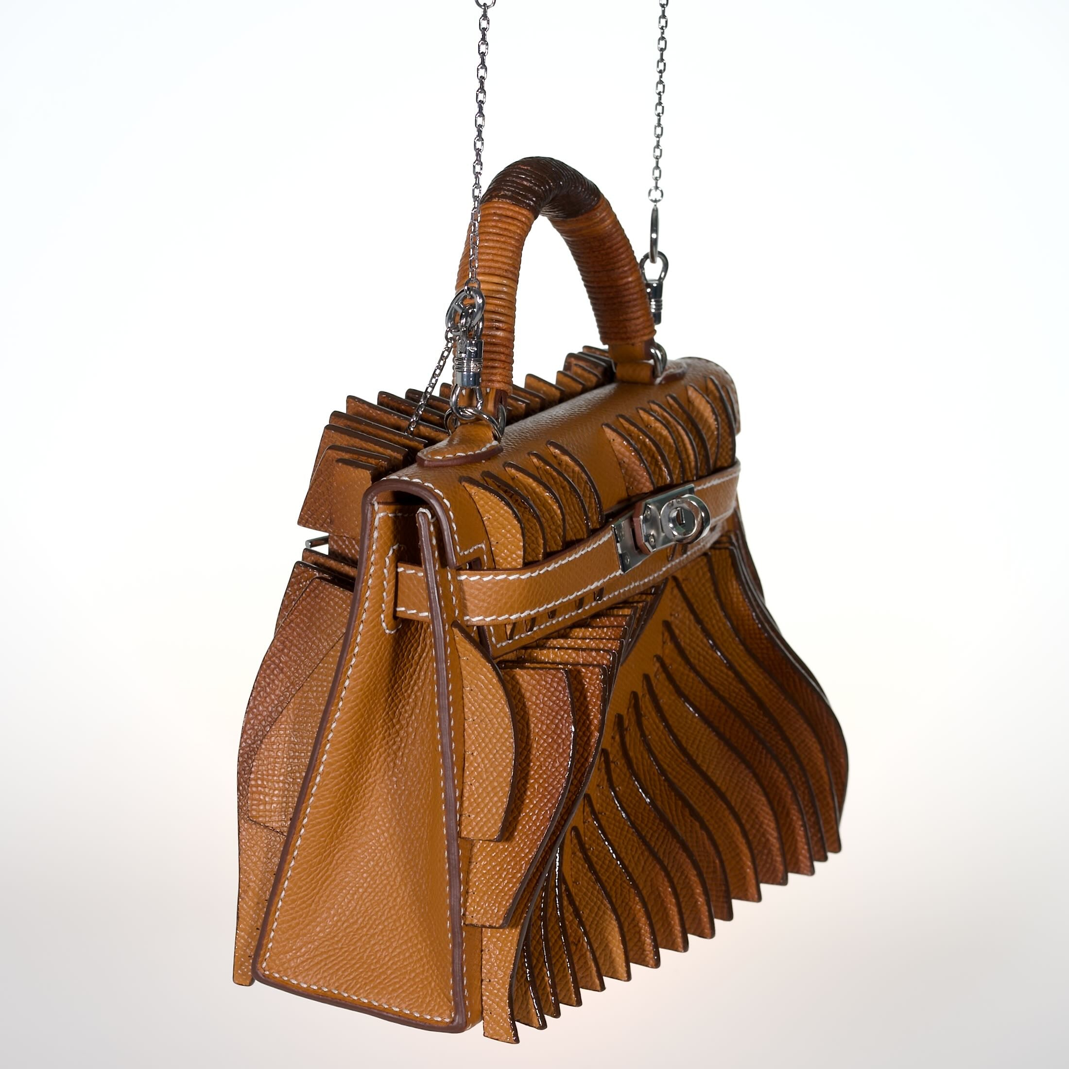 Jay Ahr “Relief” Act I Hermès Mini Kelly II Gold with Palladium Hardware
