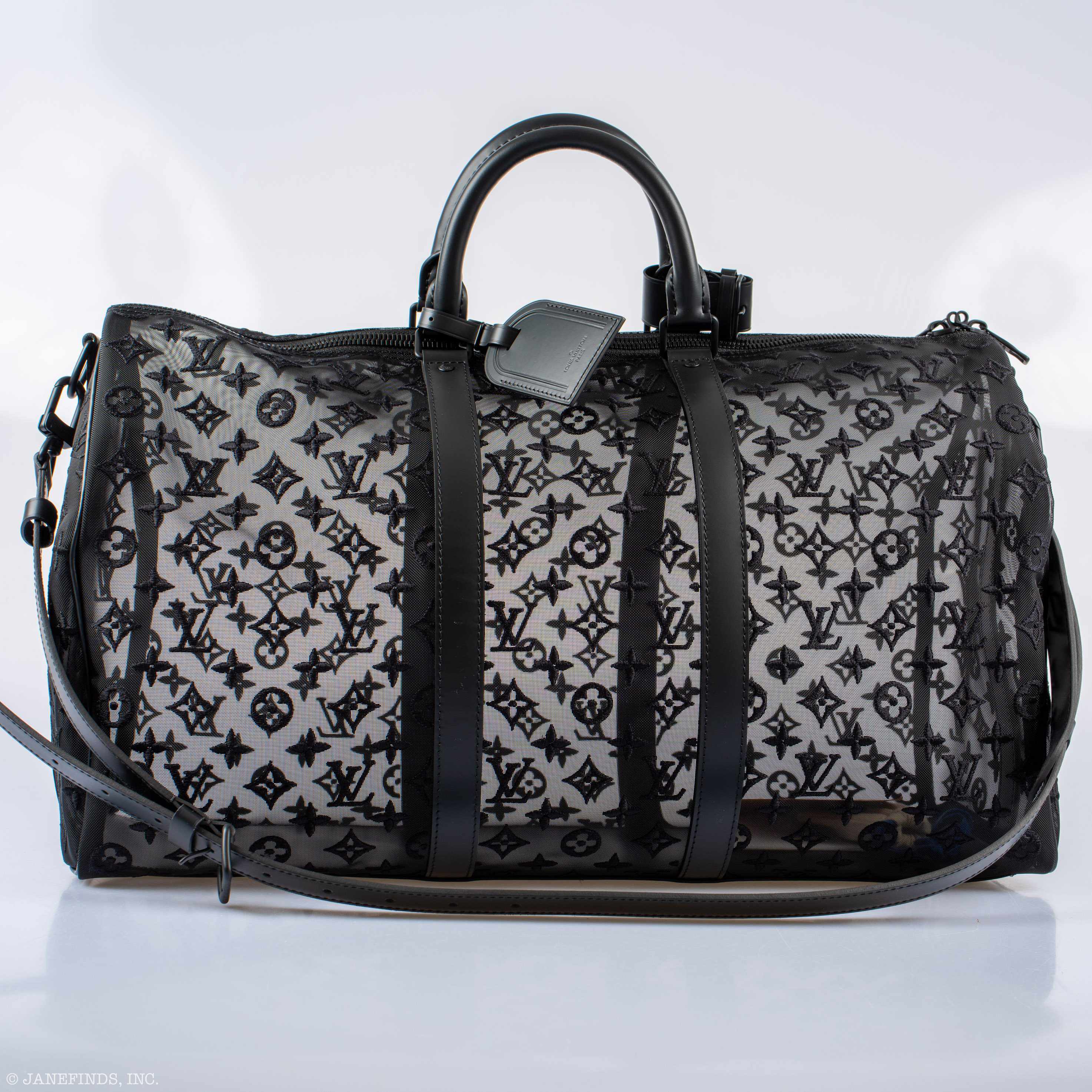 Louis Vuitton x Virgil Abloh Keepall 50 Bandouliere Black Monogram Mesh