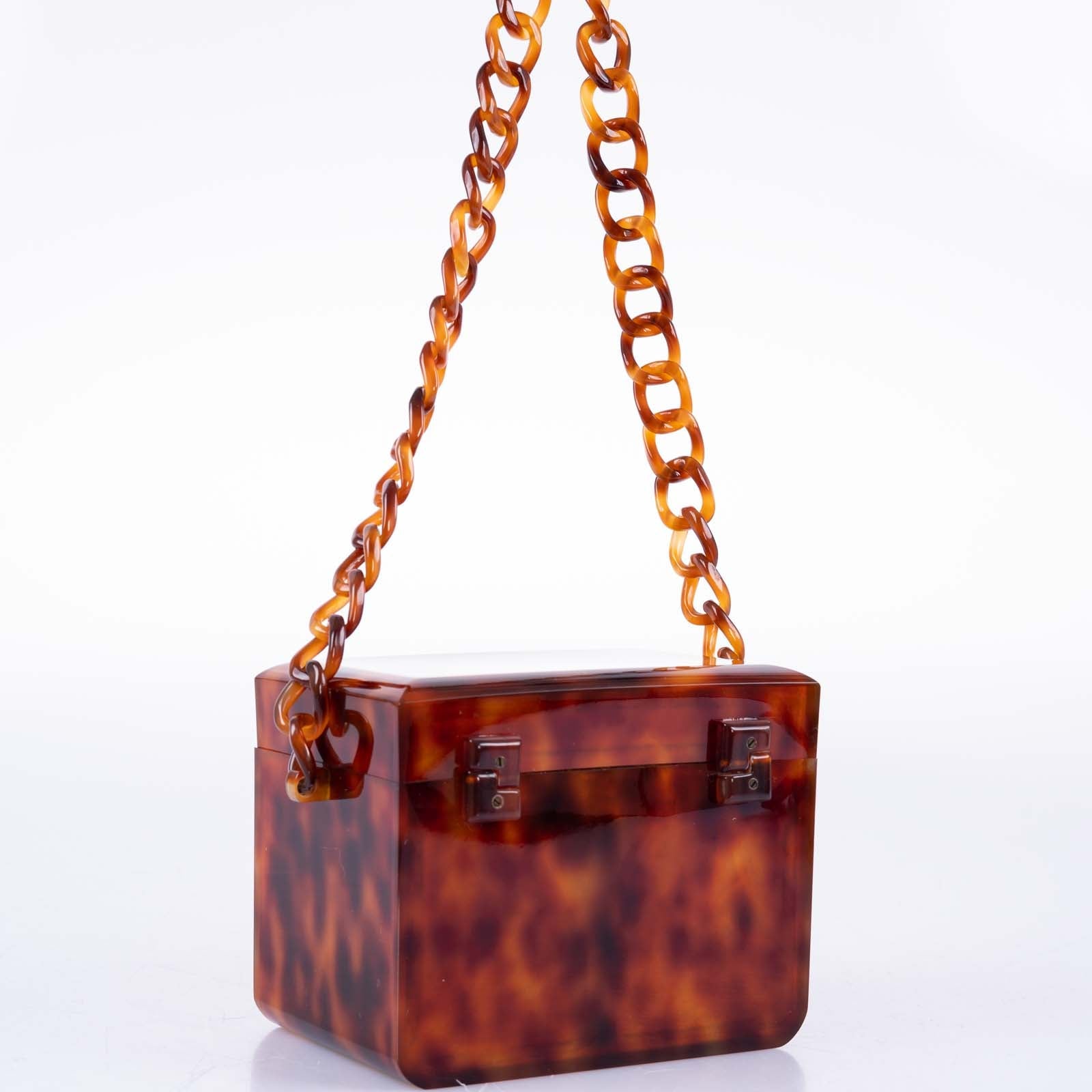 CHANEL Tortoiseshell Bakelite Mini Box Bag 1994-1996