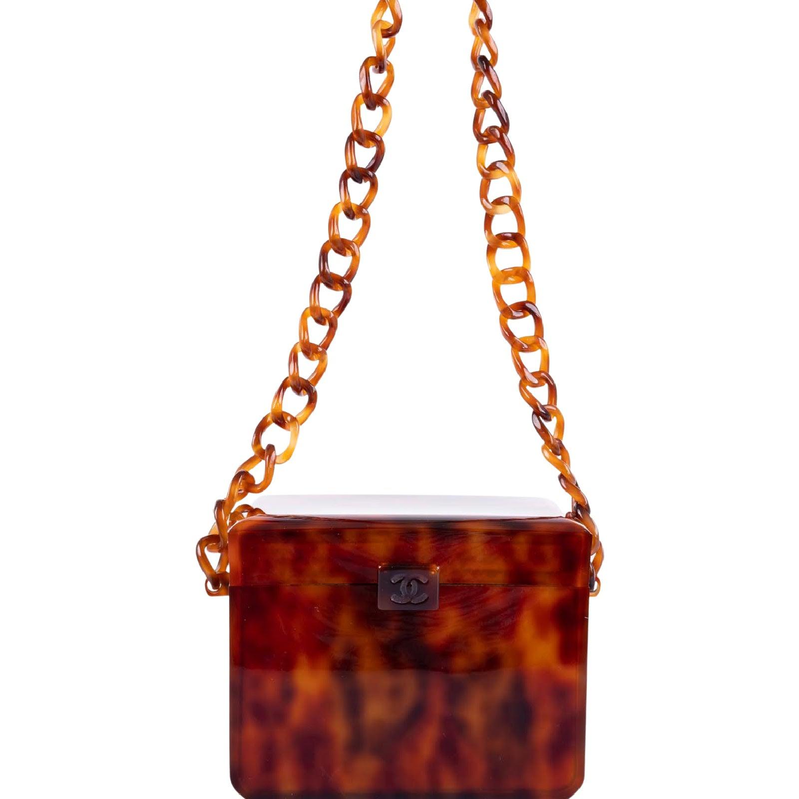 CHANEL Tortoiseshell Bakelite Mini Box Bag 1994-1996